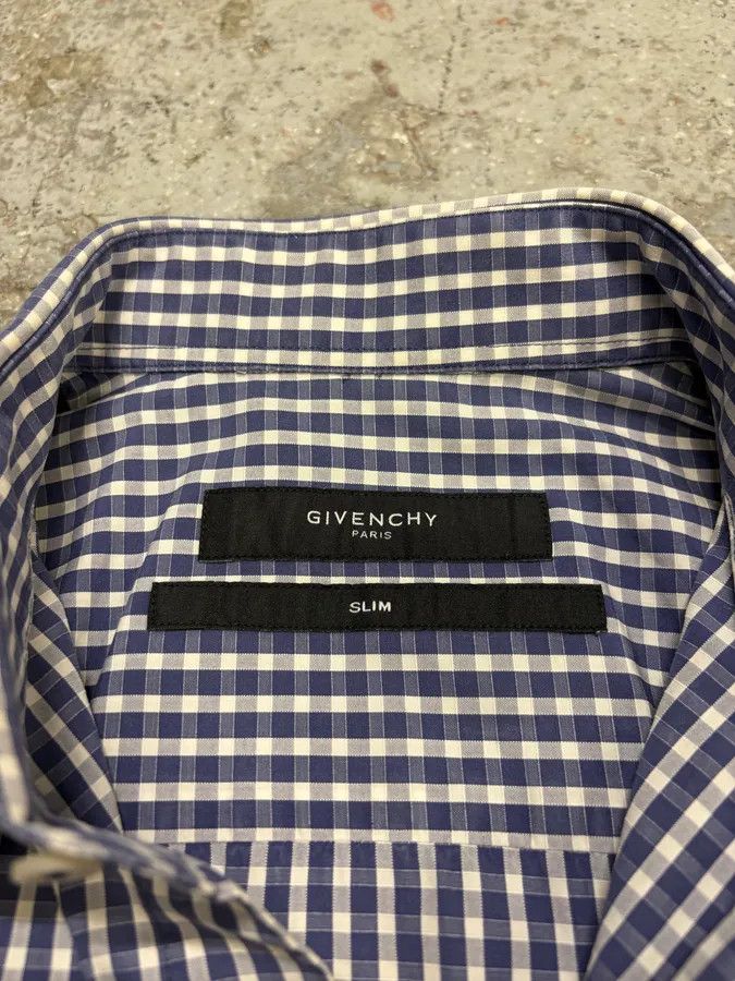 Givenchy × Vintage Givenchy Blue & White Contemporary Old Checkered Shirt Size US M / EU 48-50 / 2 - 8 Thumbnail