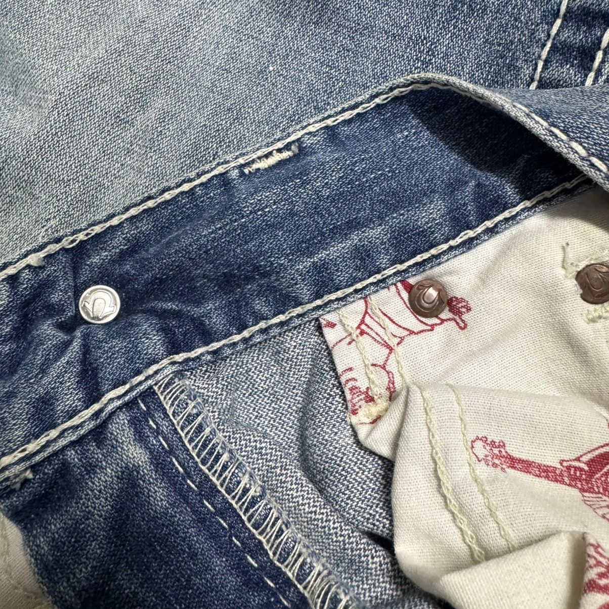 True Religion Vintage True Religion Denim Flare Jeans Distressed Size US 33 - 25 Thumbnail