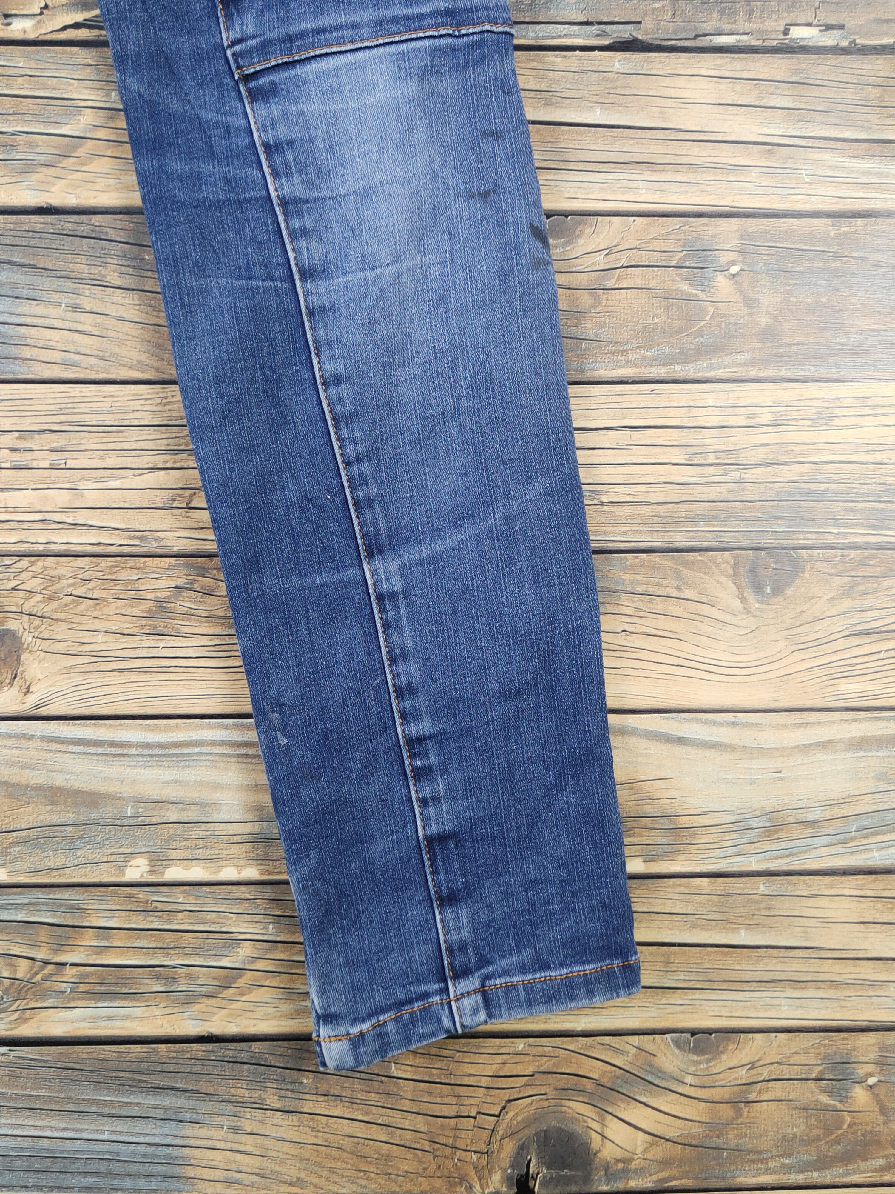 Japanese Brand I'z Frontier Dark Blue Distressed Ripped cargo Jeans #W1968 Size US 31 - 13 Thumbnail