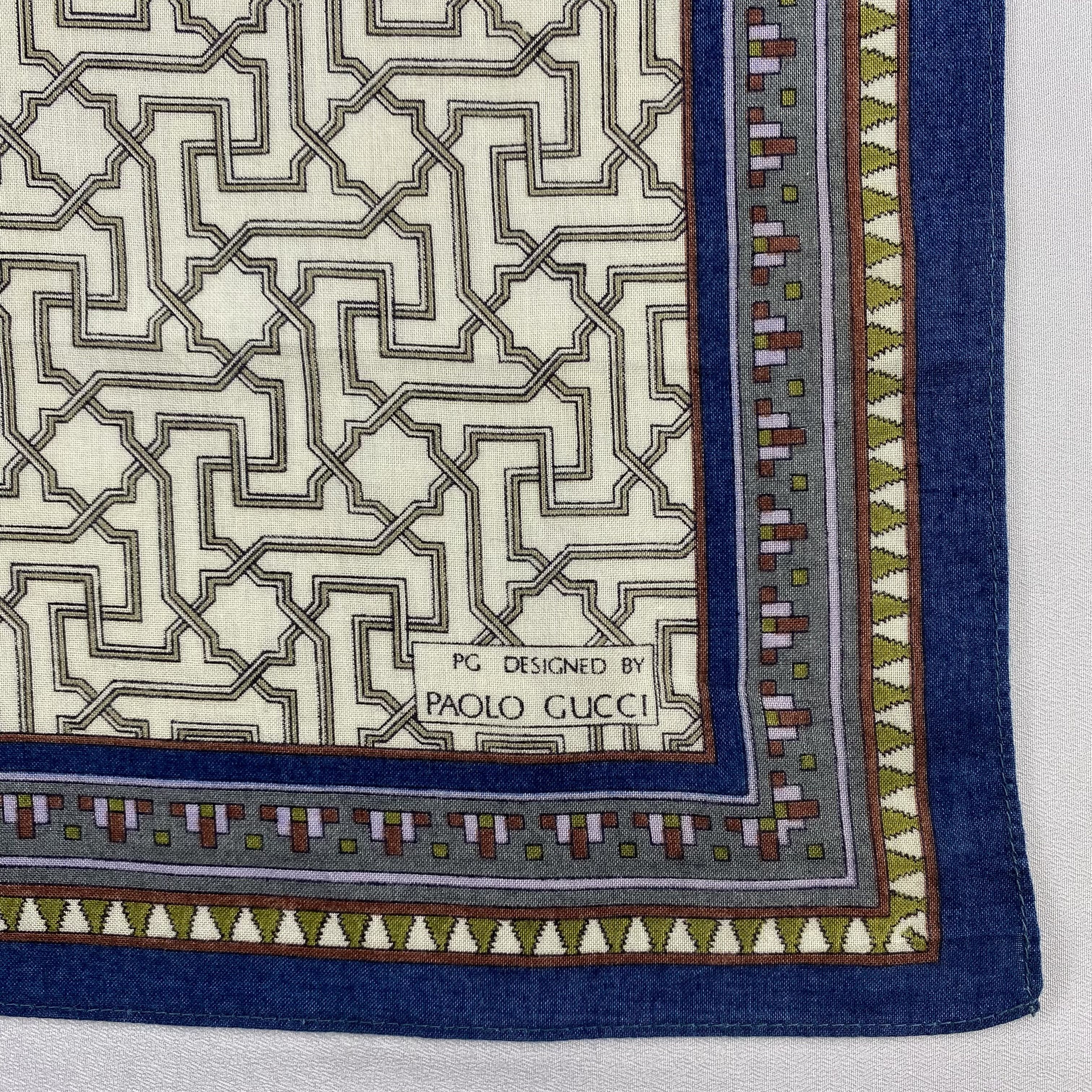 Paolo Gucci × Vintage Paolo Gucci Handkerchief / Neckerchief / Bandana-P1512 Size ONE SIZE - 3 Thumbnail