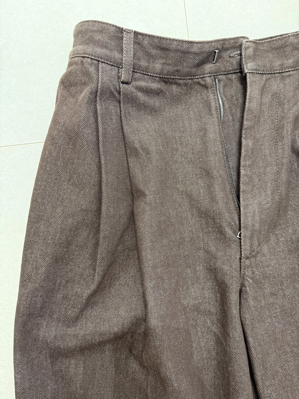 Dries Van Noten Dries Van Noten Pleated Brown Denim Pants Size US 30 / EU 46 - 6 Thumbnail