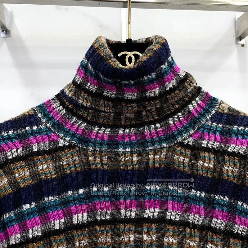 Chanel Chanel Colorful Wool Turtleneck Sweater . Size S / US 4 / IT 40 - 2 Thumbnail
