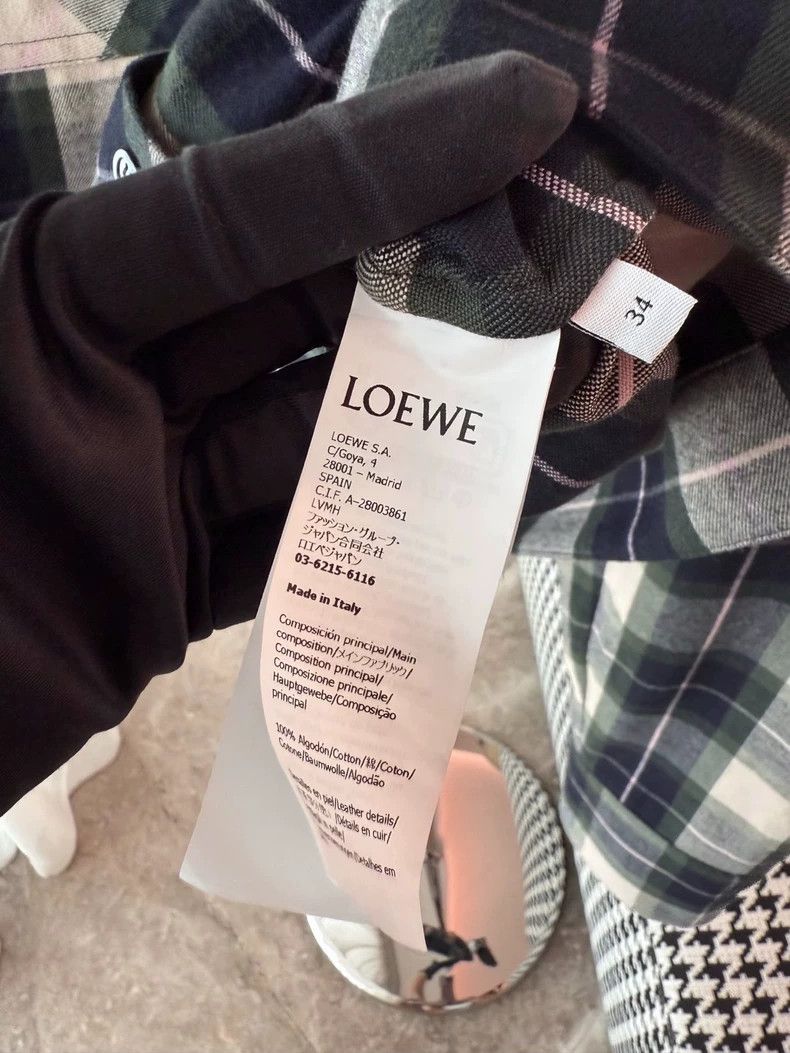 Loewe LOEWE Short plaid shirt Size XXS / US 00 / IT 34 - 9 Thumbnail