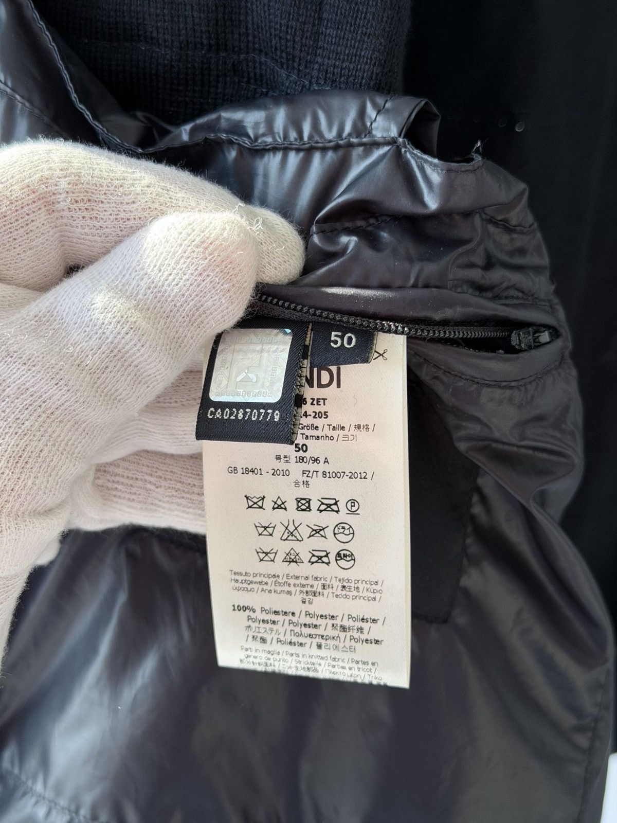 Fendi Fendi Black Quilted Monogram Logo Jacket Size US M / EU 48-50 / 2 - 13 Thumbnail