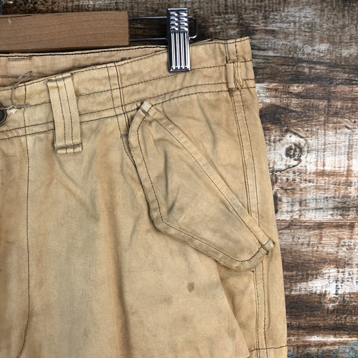 Japanese Brand DL Flash Report Brown Cargo Multipocket Pants #C117 Size US 30 / EU 46 - 8 Thumbnail