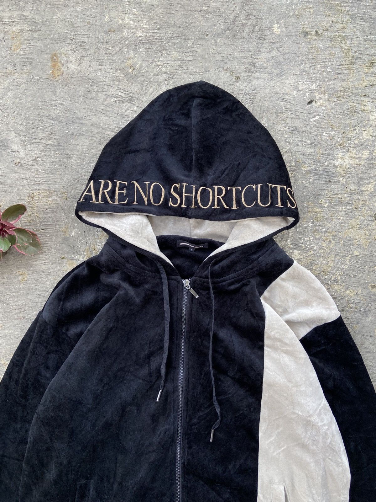 トップス semanticdesign velour zip up hoodie semanticdesign velour zip up hoodie
