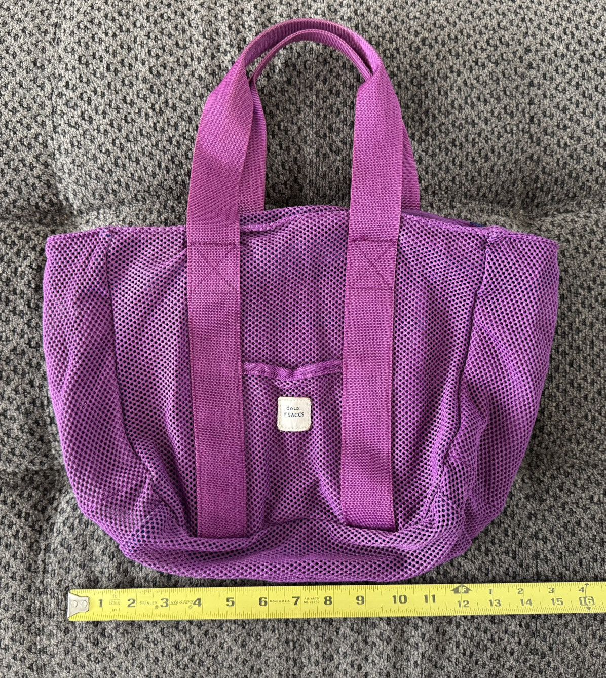 Yohji Yamamoto Y’SACCS Yohji Yamamoto Purple Mesh Tote Bag Made in Japan Size ONE SIZE - 10 Thumbnail