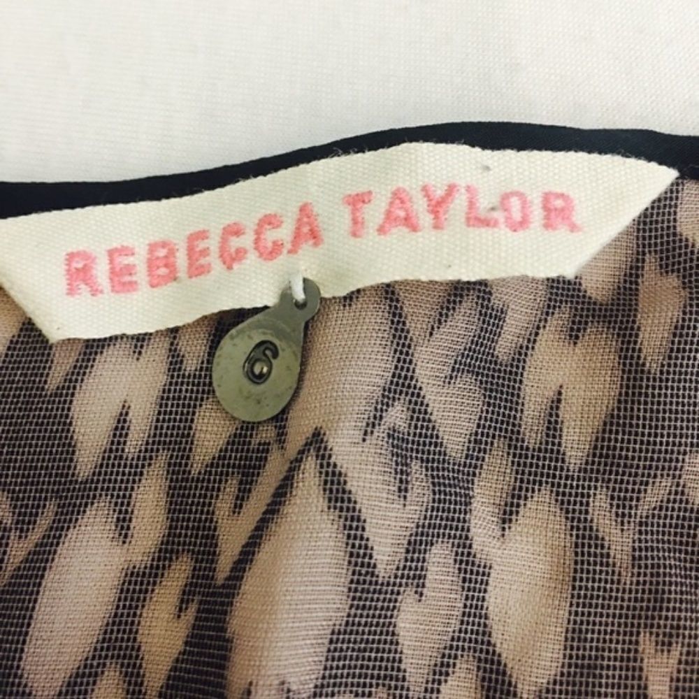 Rebecca Taylor Rebecca Taylor Burnout Velvet Top | Black & Pink | Long Slee Size M / US 6-8 / IT 42-44 - 4 Thumbnail