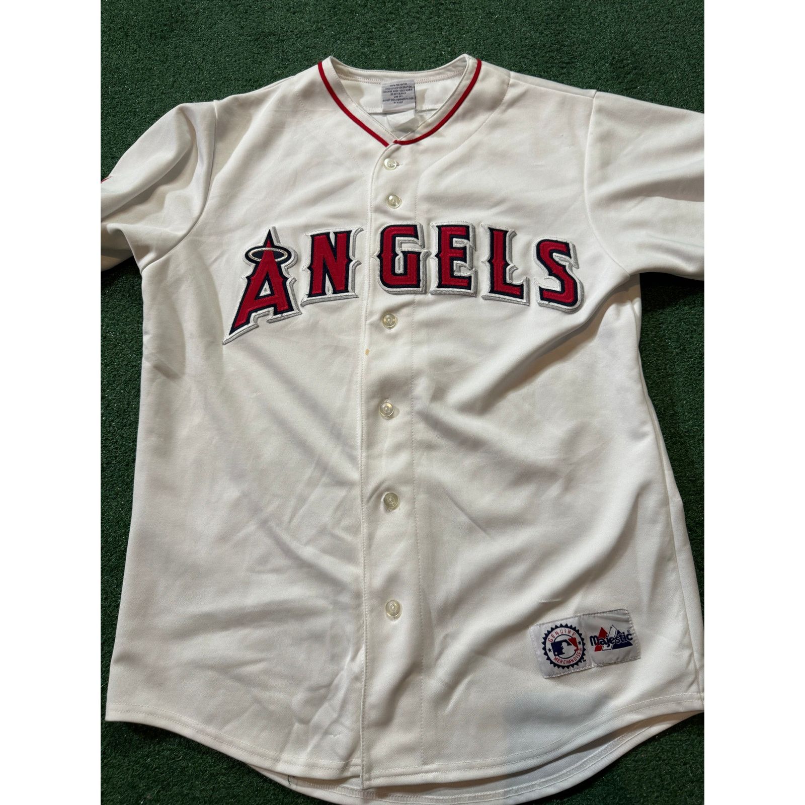 Majestic Vintage Angeles Jersey Home White No Name Majestic Sz L Size US L / EU 52-54 / 3 - 1 Thumbnail