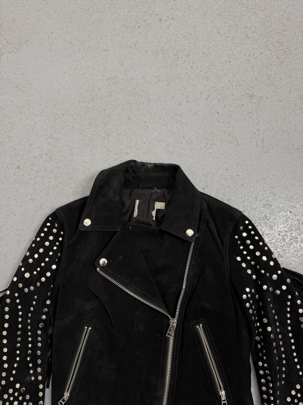 Leather Vintage Leather Metal Rivets Leather Laces Cropped Jacket Size S / US 4 / IT 40 - 7 Thumbnail