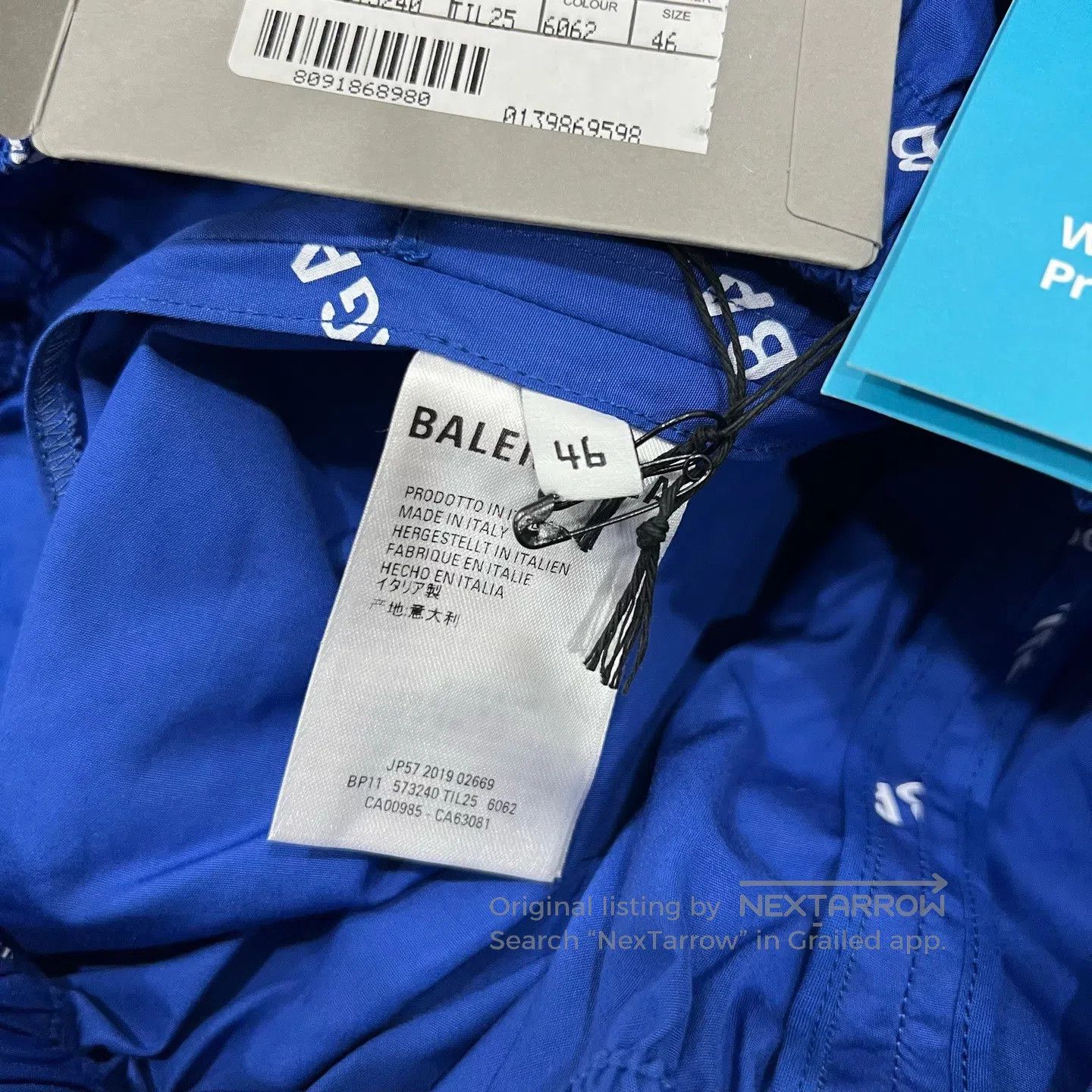 Balenciaga Balenciaga WFP Joint Name Blue Full Print Shorts| Size US 30 / EU 46 - 5 Thumbnail
