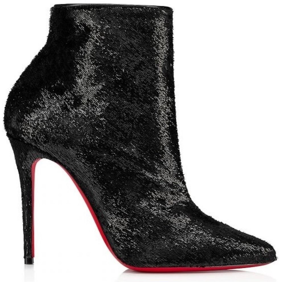 Christian Louboutin Christian Louboutin Black Velour So Kate Booty Pointy Toe 36 Size US 6 / IT 36 - 1 Thumbnail