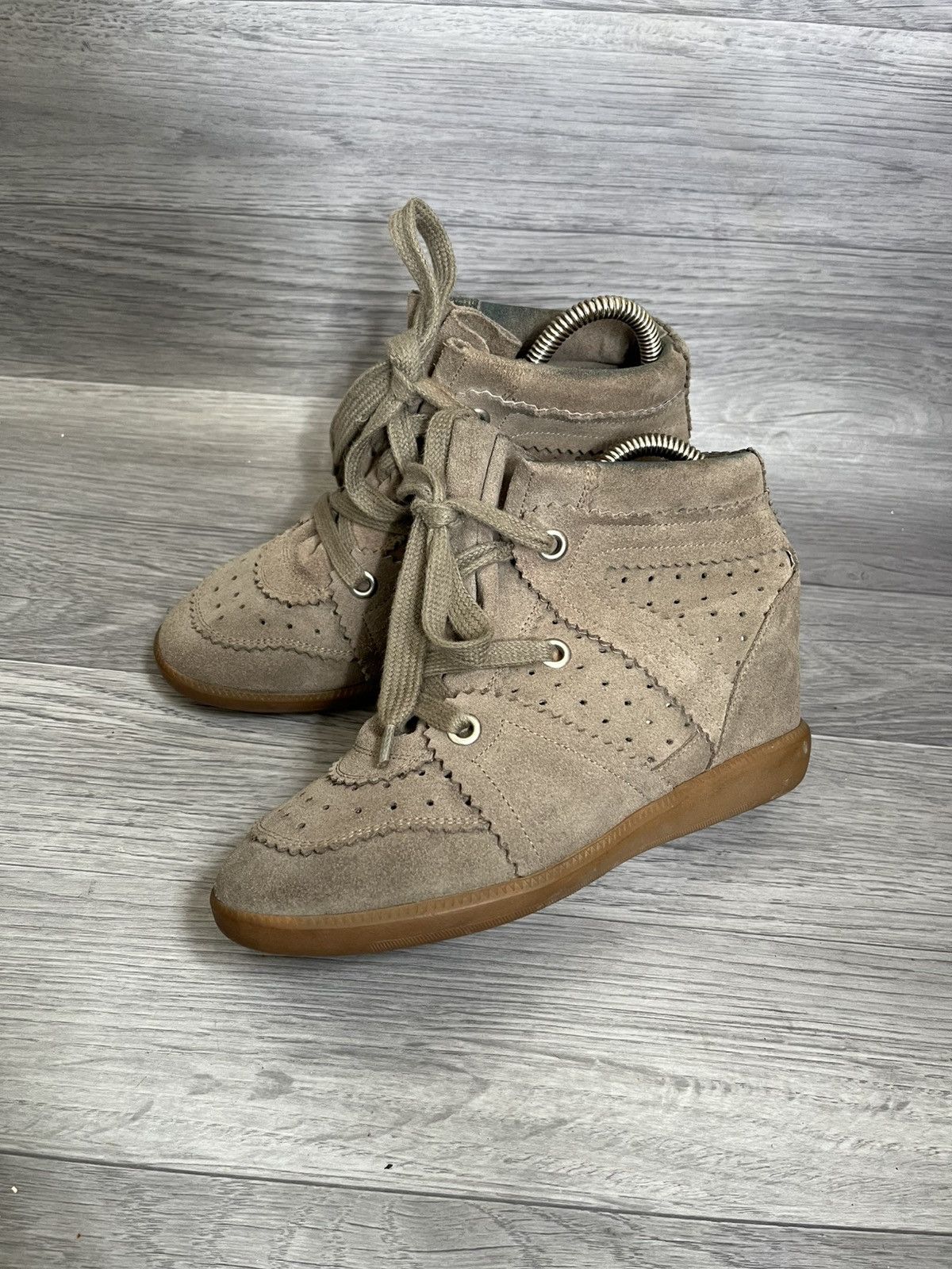 Isabel Marant Isabel marant bobby suede wedge boots y2k, ash Size US 7 / IT 37 - 1 Thumbnail
