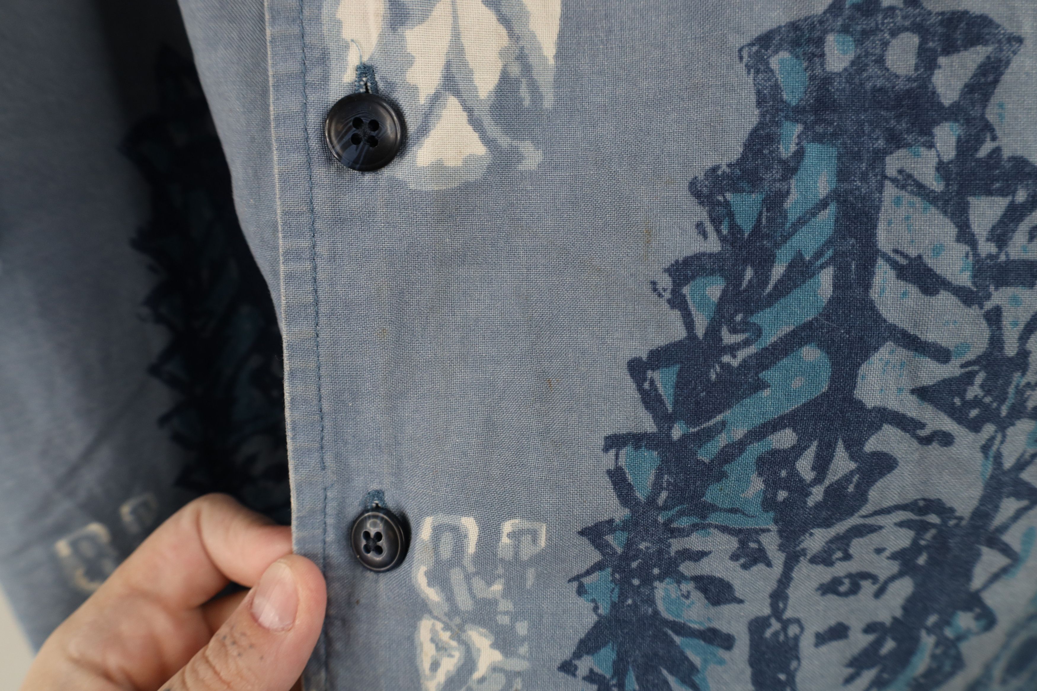 Vintage Vintage 90s Streetwear Flower Luau Hawaiian Button Shirt Size US XL / EU 56 / 4 - 4 Thumbnail