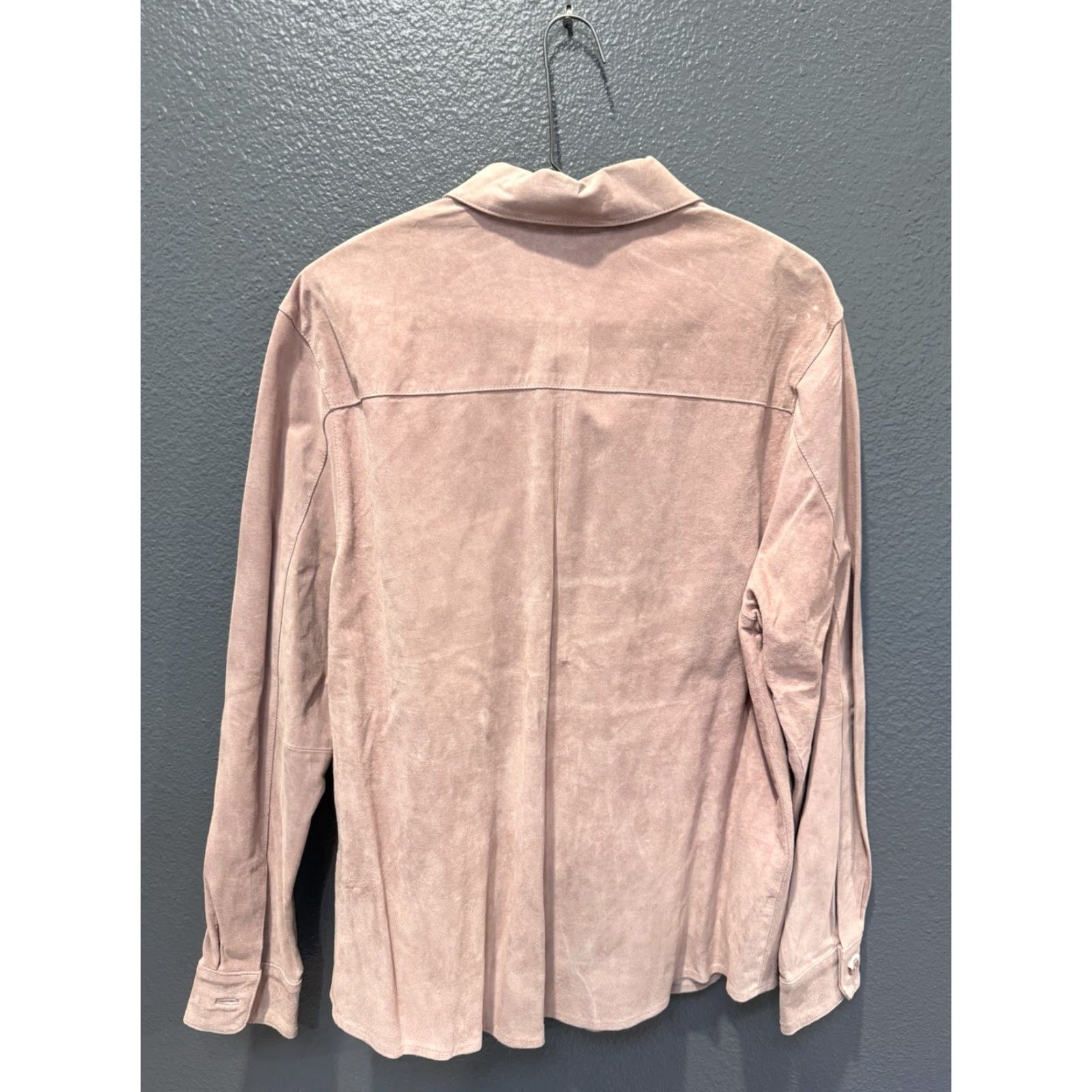 Bloomingdale's VINTAGE Bloomingdale's Women Button-Up Suede Pink Leather Size L Regular Size L / US 10 / IT 46 - 5 Thumbnail