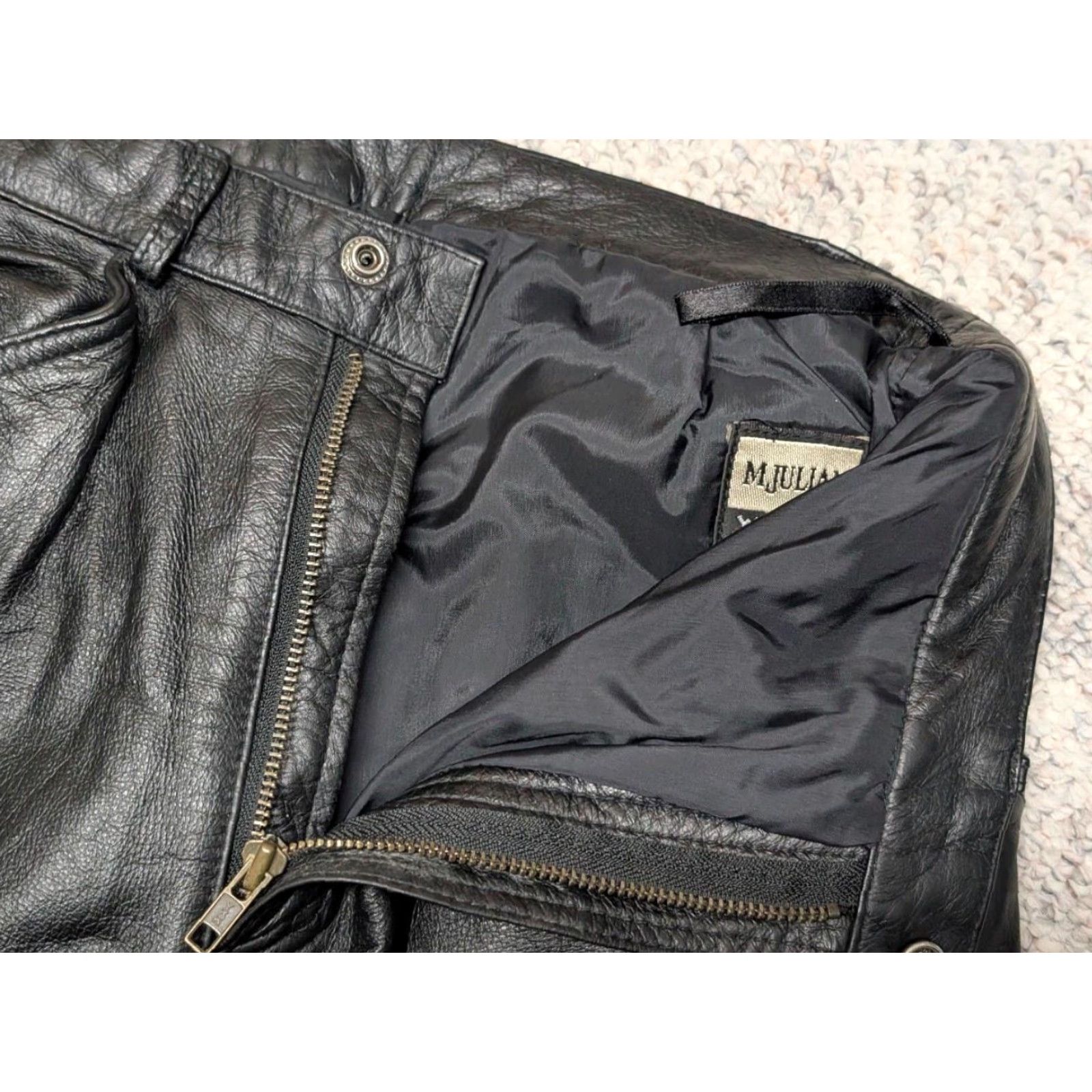 Vintage VINTAGE Wilsons Leather 30x32 Black Carpenter Pants Men XS? Size US 30 / EU 46 - 6 Thumbnail