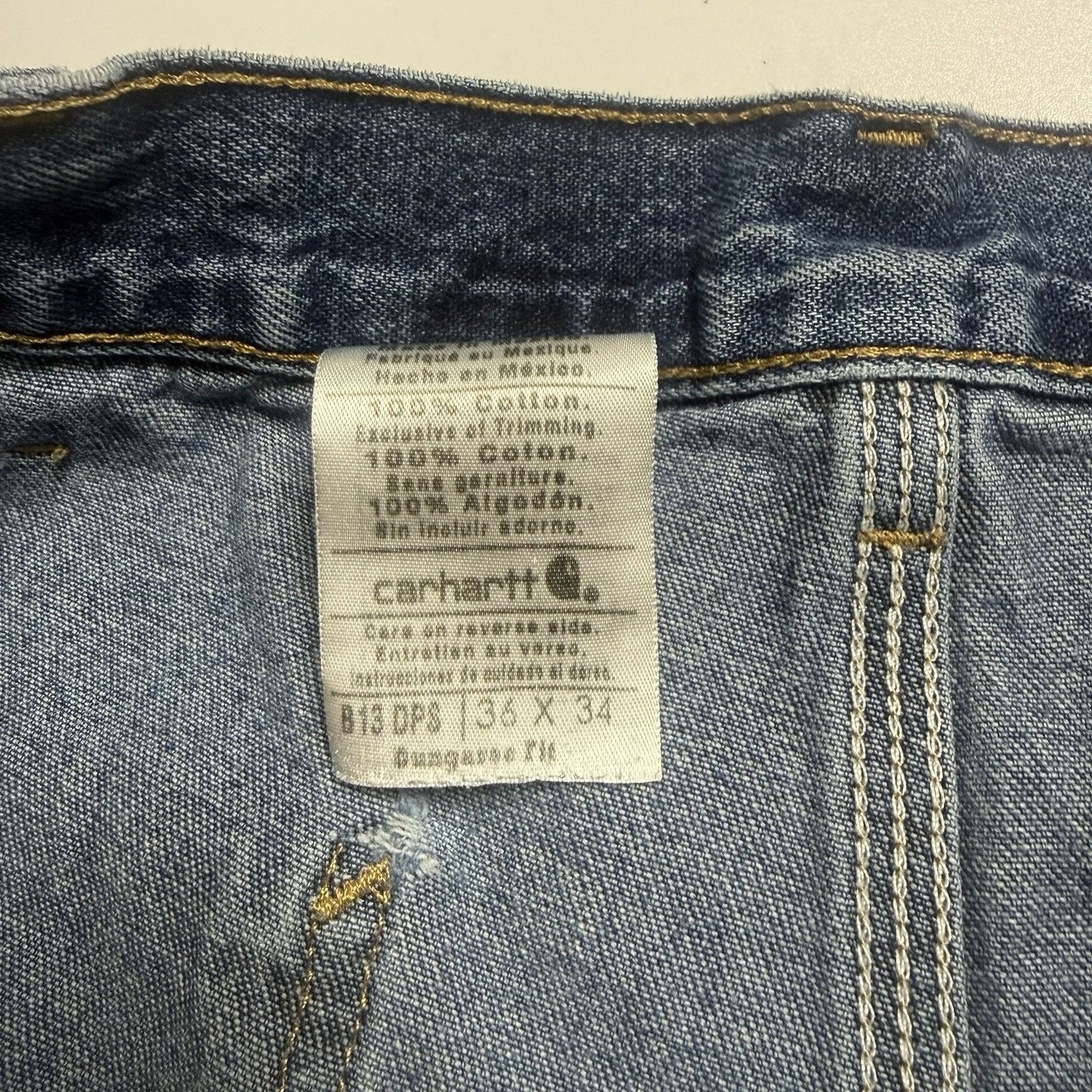 Carhartt Carhartt B13 DPS Dungaree Fit Jeans Mens 36x34 Size US 36 / EU 52 - 9 Thumbnail