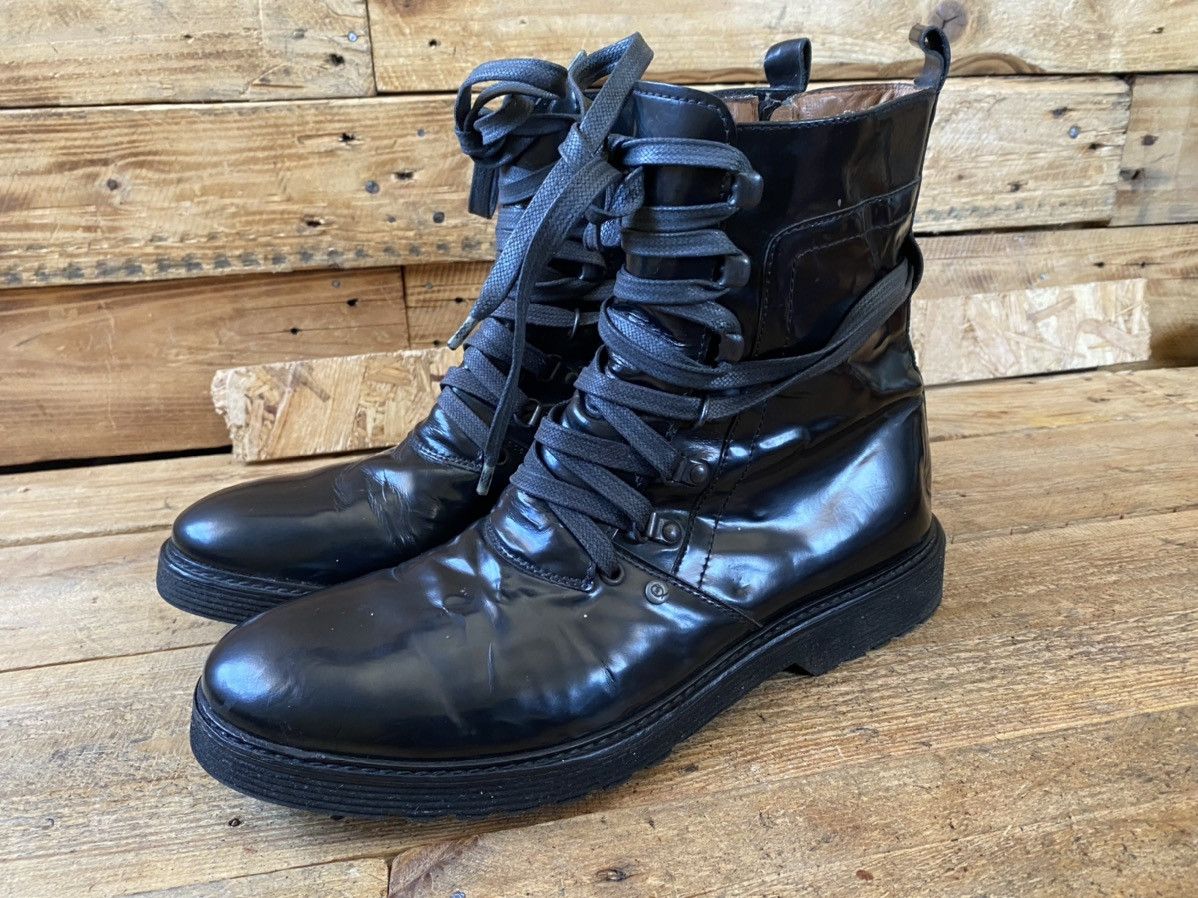 Alexander McQueen × Designer Alexander mc queen black patent leather lace boots sz41 Size US 8 / EU 41 - 1 Thumbnail
