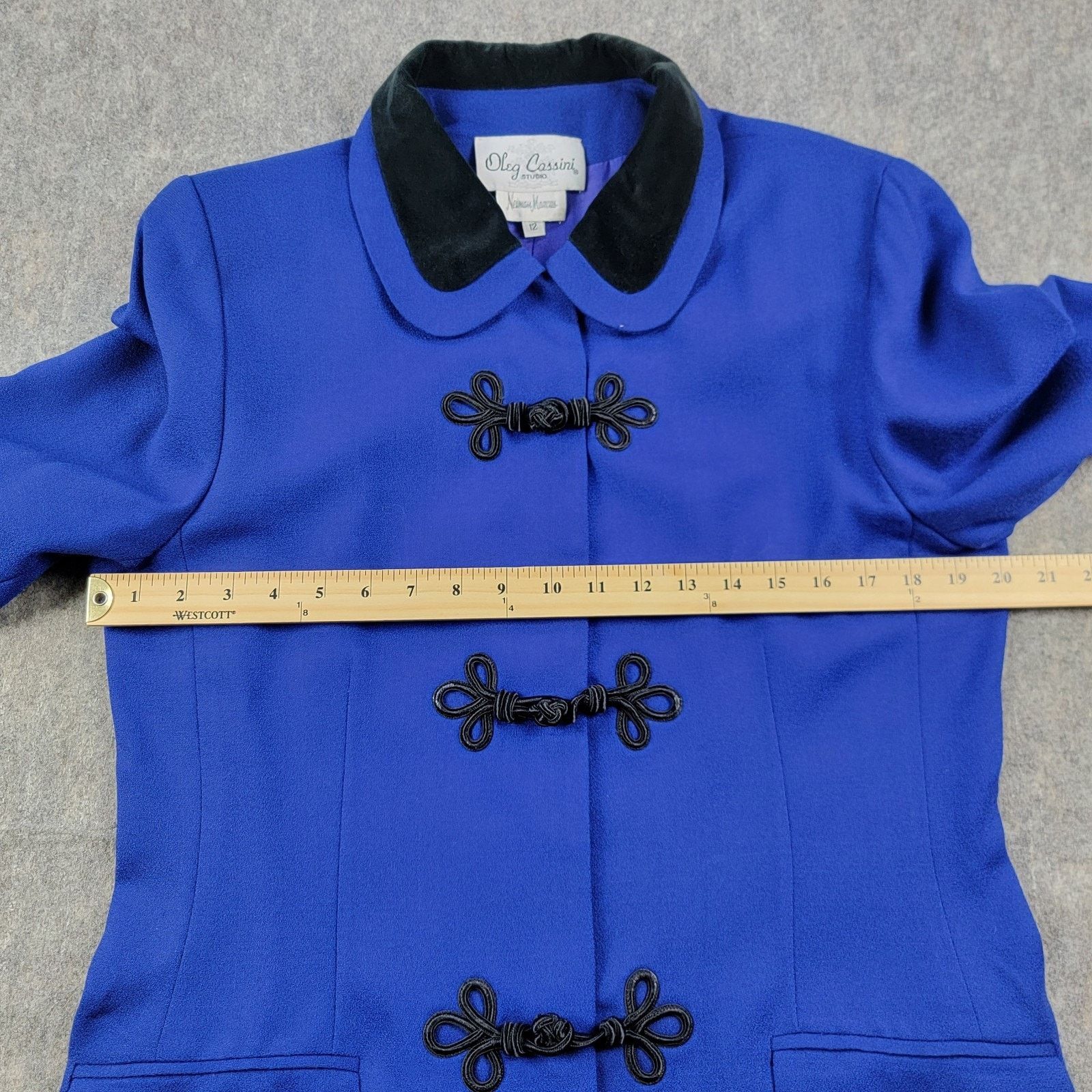 Oleg Cassini Oleg Cassini Vintage Frog Clip Wool Over Coat Jackie O Size XL / US 12-14 / IT 48-50 - 6 Thumbnail