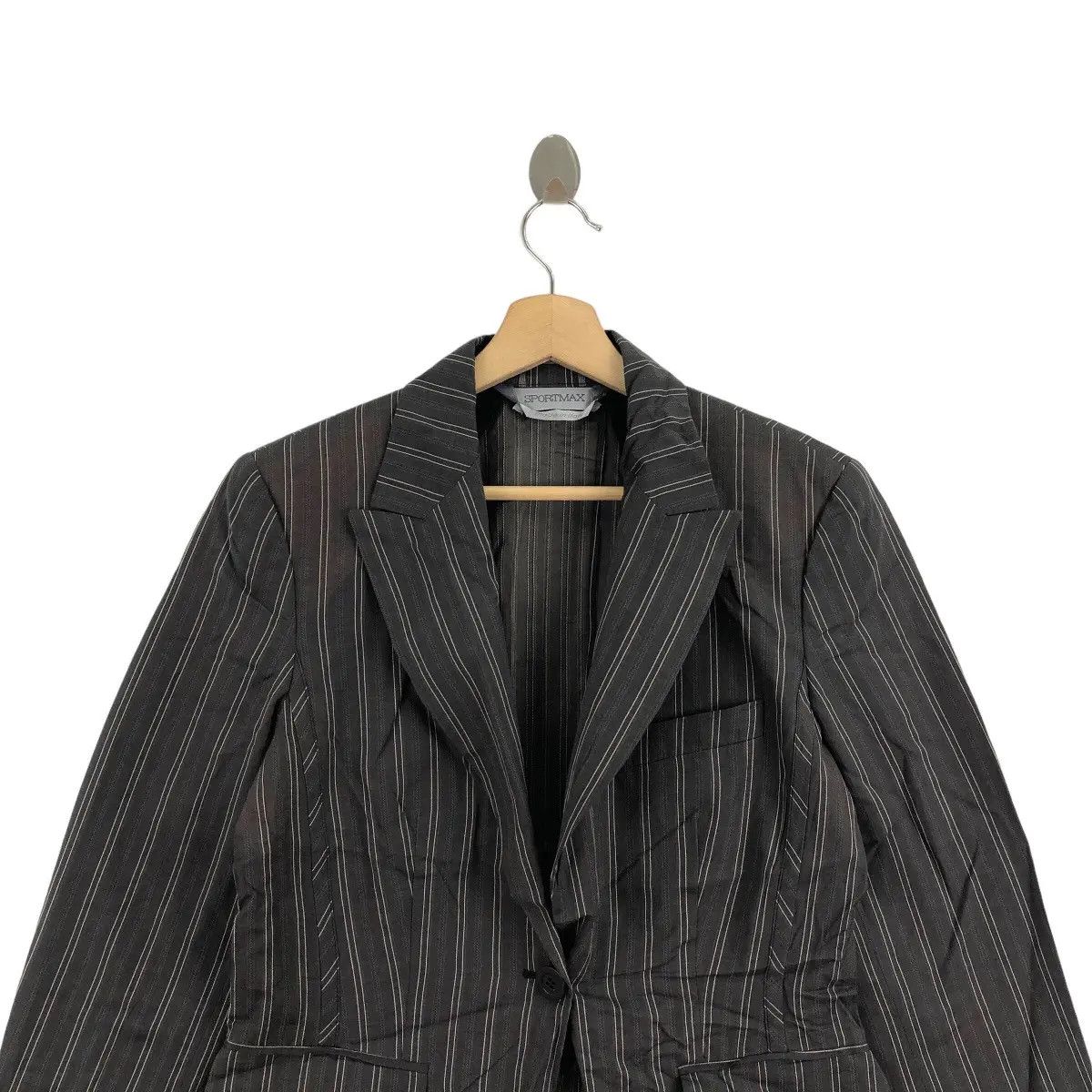 Max Mara MAX MARA SPORTMAX Collection Made In Italy Coat Striped Size S / US 4 / IT 40 - 6 Thumbnail