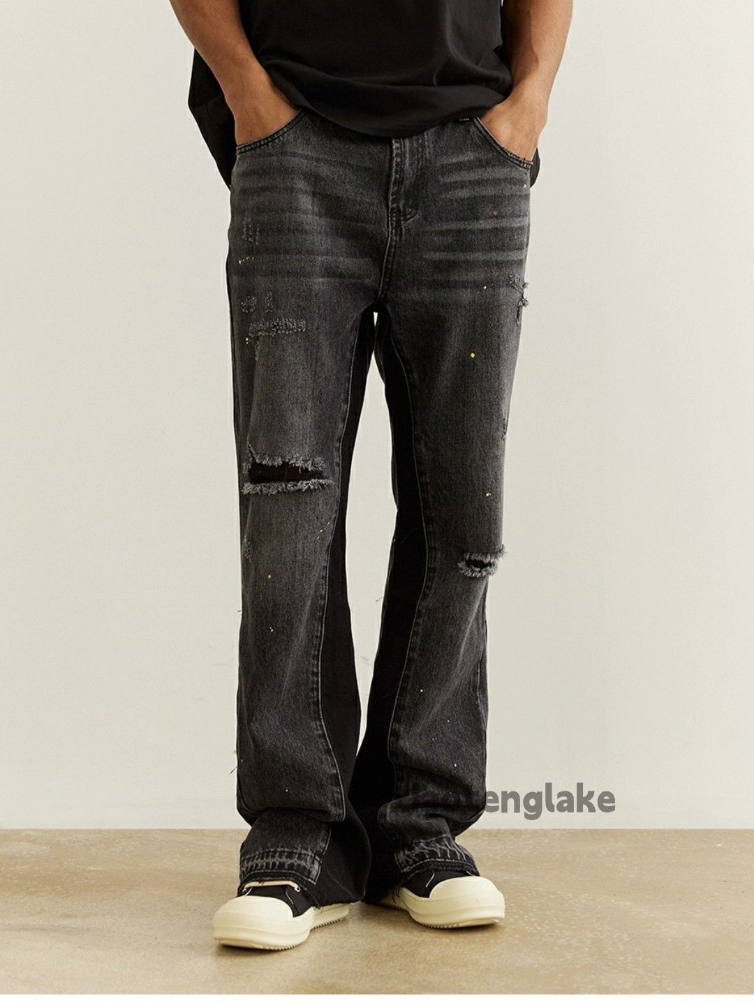 Jean × Vintage washed faded cleanfit yuppie bootcut hiphop jeans Size US 34 / EU 50 - 2 Thumbnail