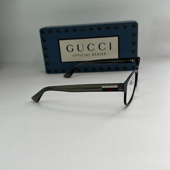 Gucci Gucci GG1118O 003 Eyeglasses Men's Black/Grey Full Rim Squar Size ONE SIZE - 9 Thumbnail