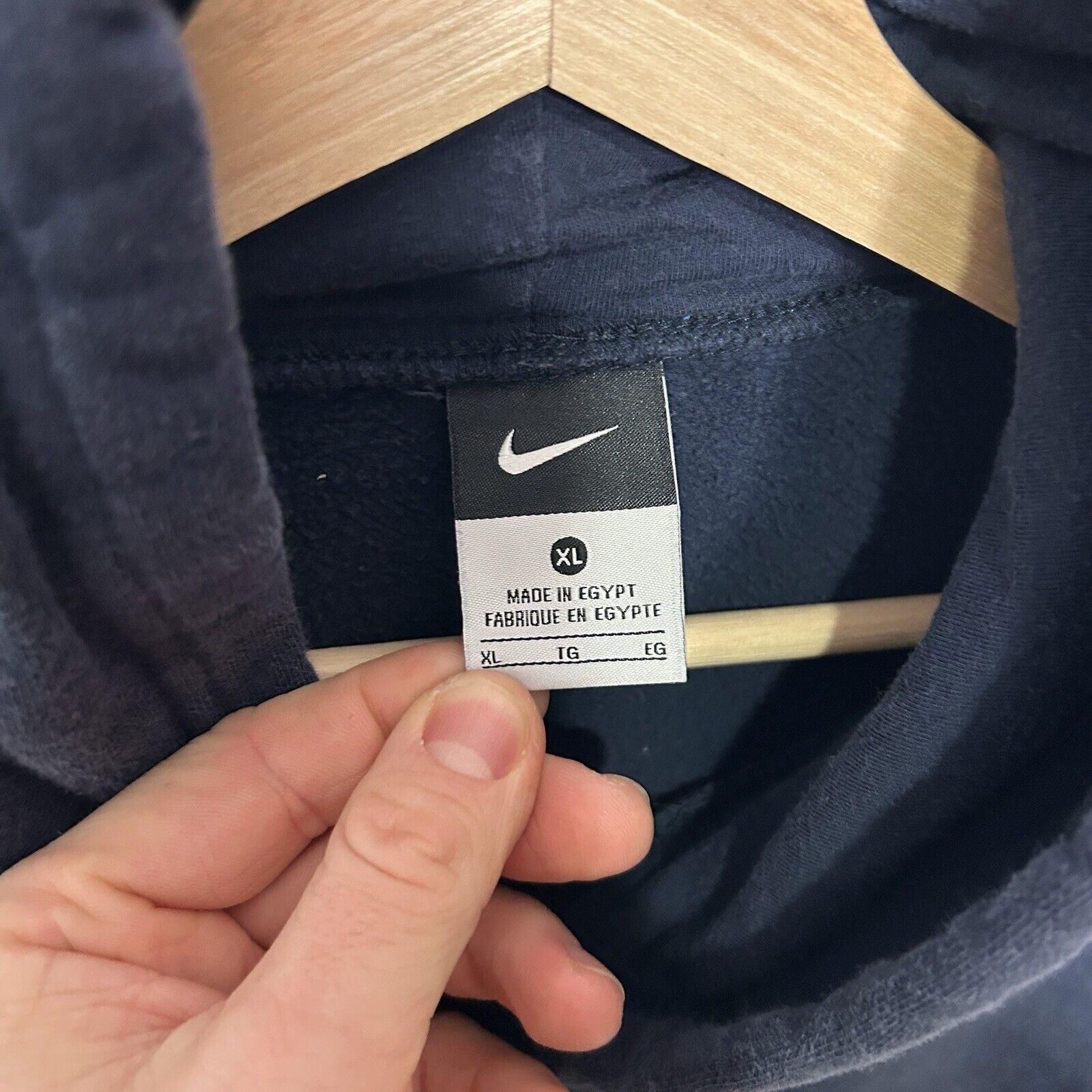Nike Vintage Y2K Nike Core Essentials Hoodie “Navy” 2024 Size US XL / EU 56 / 4 - 4 Thumbnail