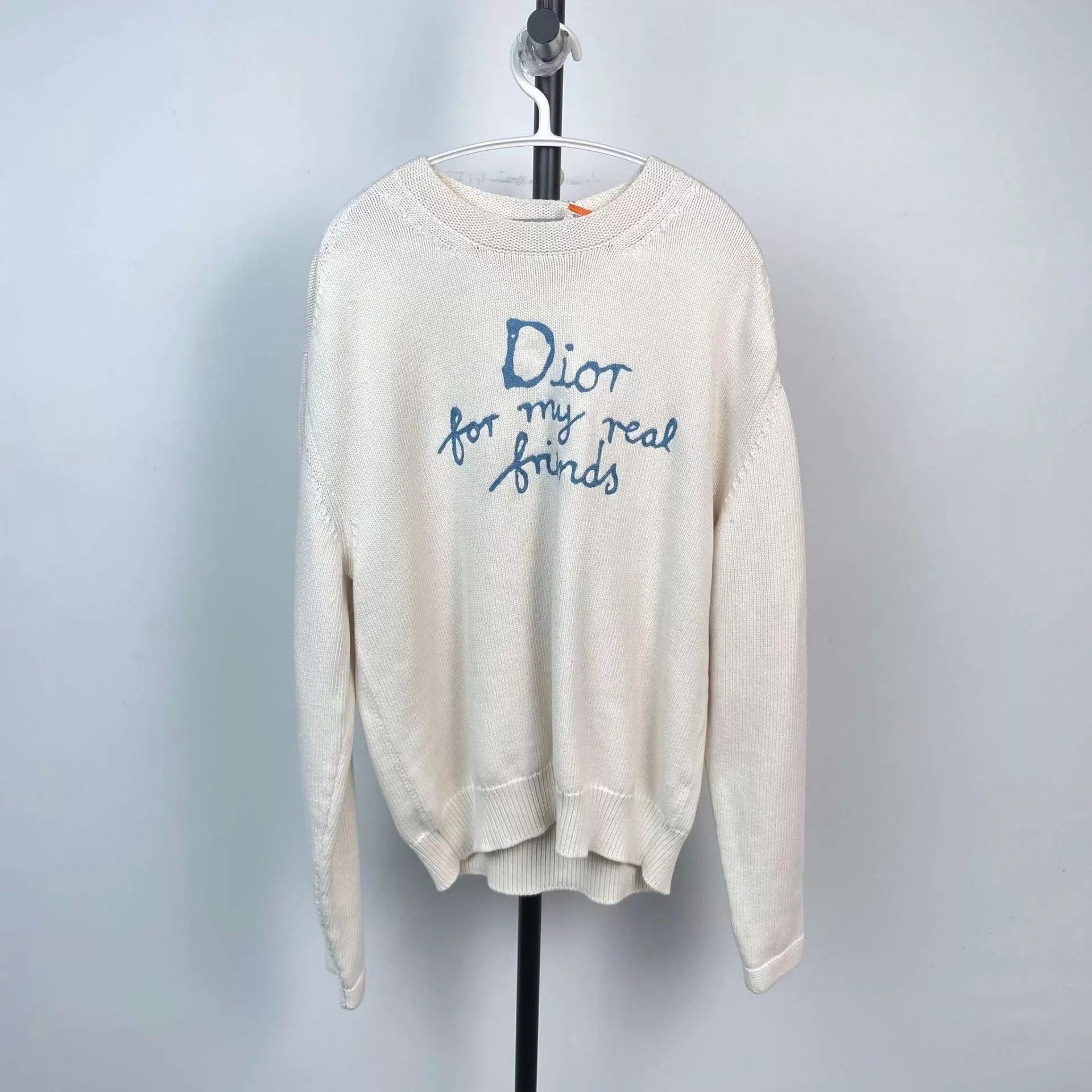 Dior Dior White Sweater Size L / US 10 / IT 46 - 1 Thumbnail