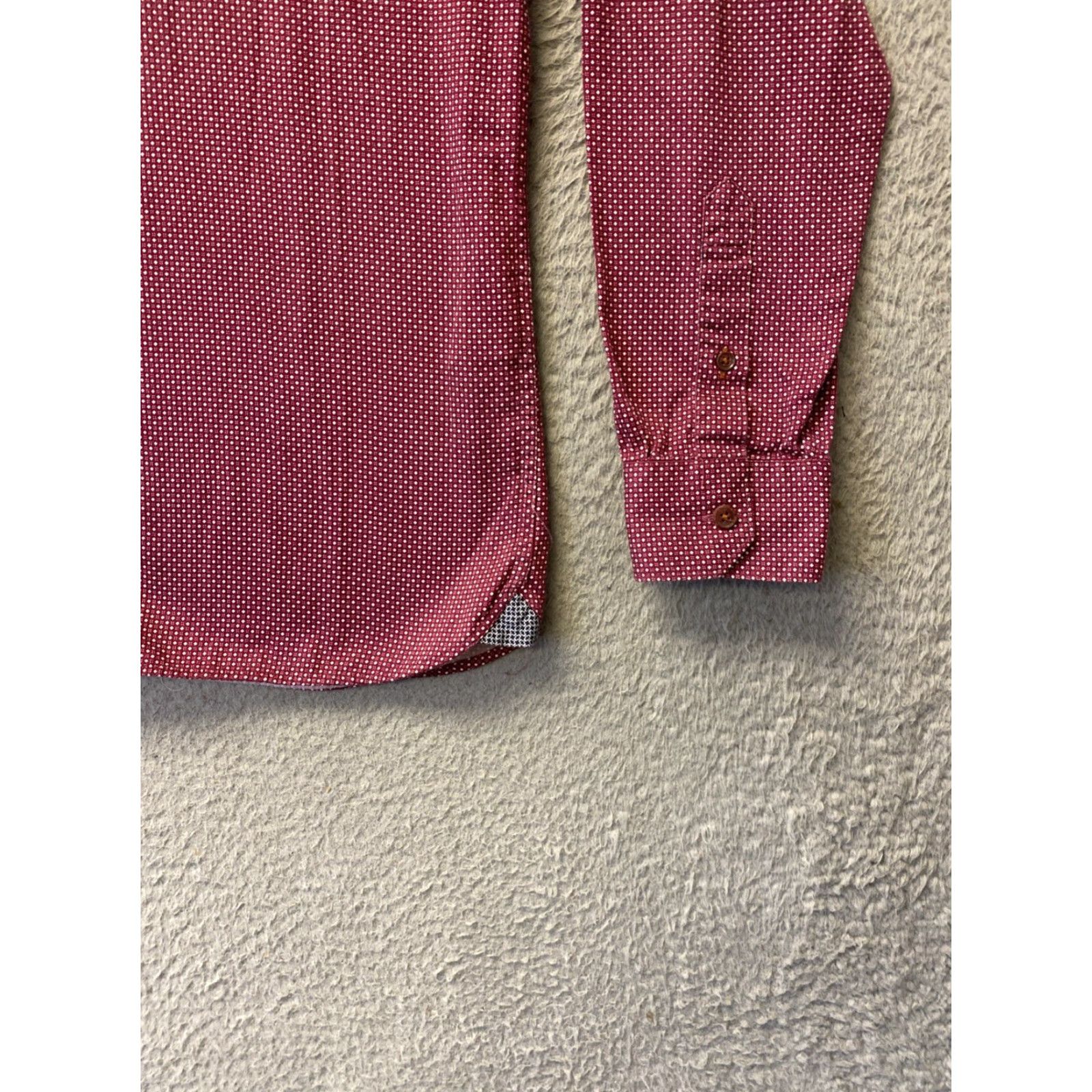 Ted Baker Ted Baker Shirt Men’s Size M Slim Cotton Red Geometric Button-Up Long Sleeve Casual Party/Cocktail Travel 3 M Mens Regular Red Ted Baker Size US S / EU 44-46 / 1 - 2 Thumbnail