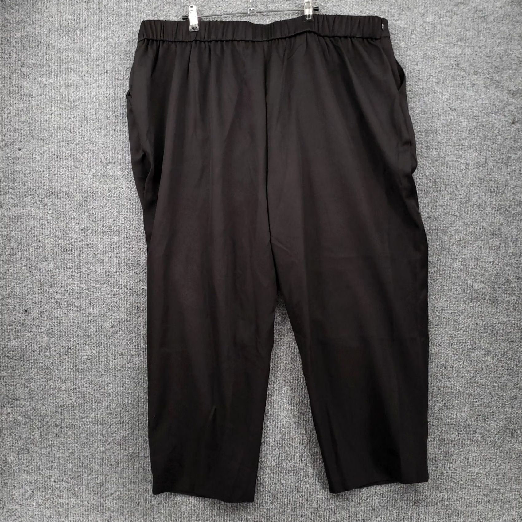 Shein Shein Curve Pants Womens 4XL Plus Black Cropped High Rise Tapered Pleated Size 40" / US 18 - 2 Thumbnail