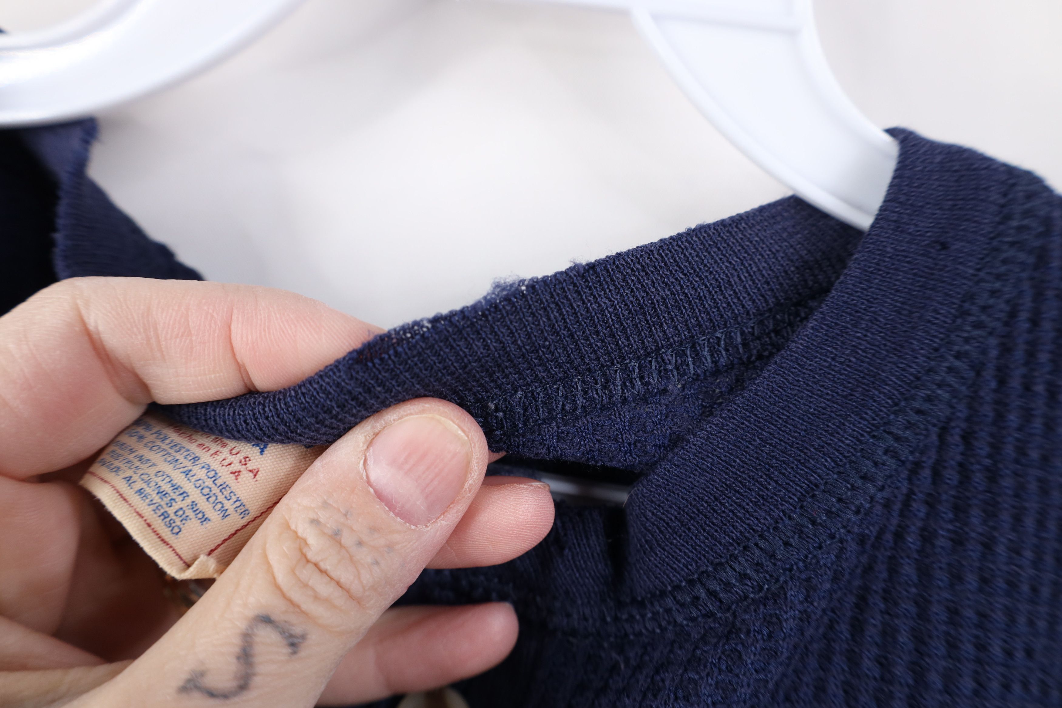 Vintage Vintage 70s Streetwear Waffle Knit Henley T-Shirt USA Size US M / EU 48-50 / 2 - 8 Thumbnail