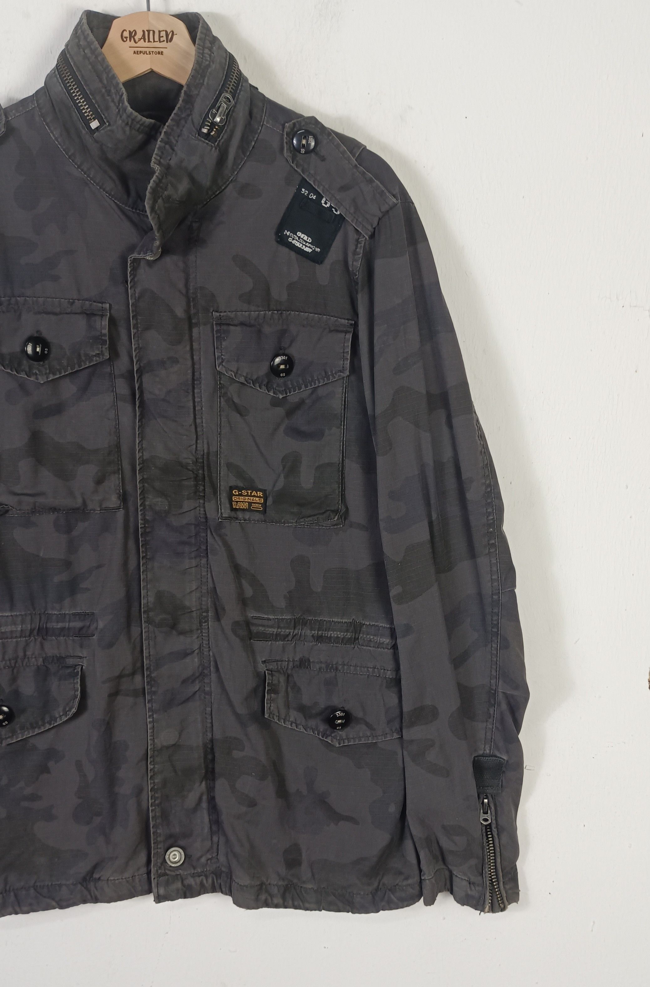G-Star G Star Raw Denim Military Tactical Jacket Size US L / EU 52-54 / 3 - 5 Thumbnail