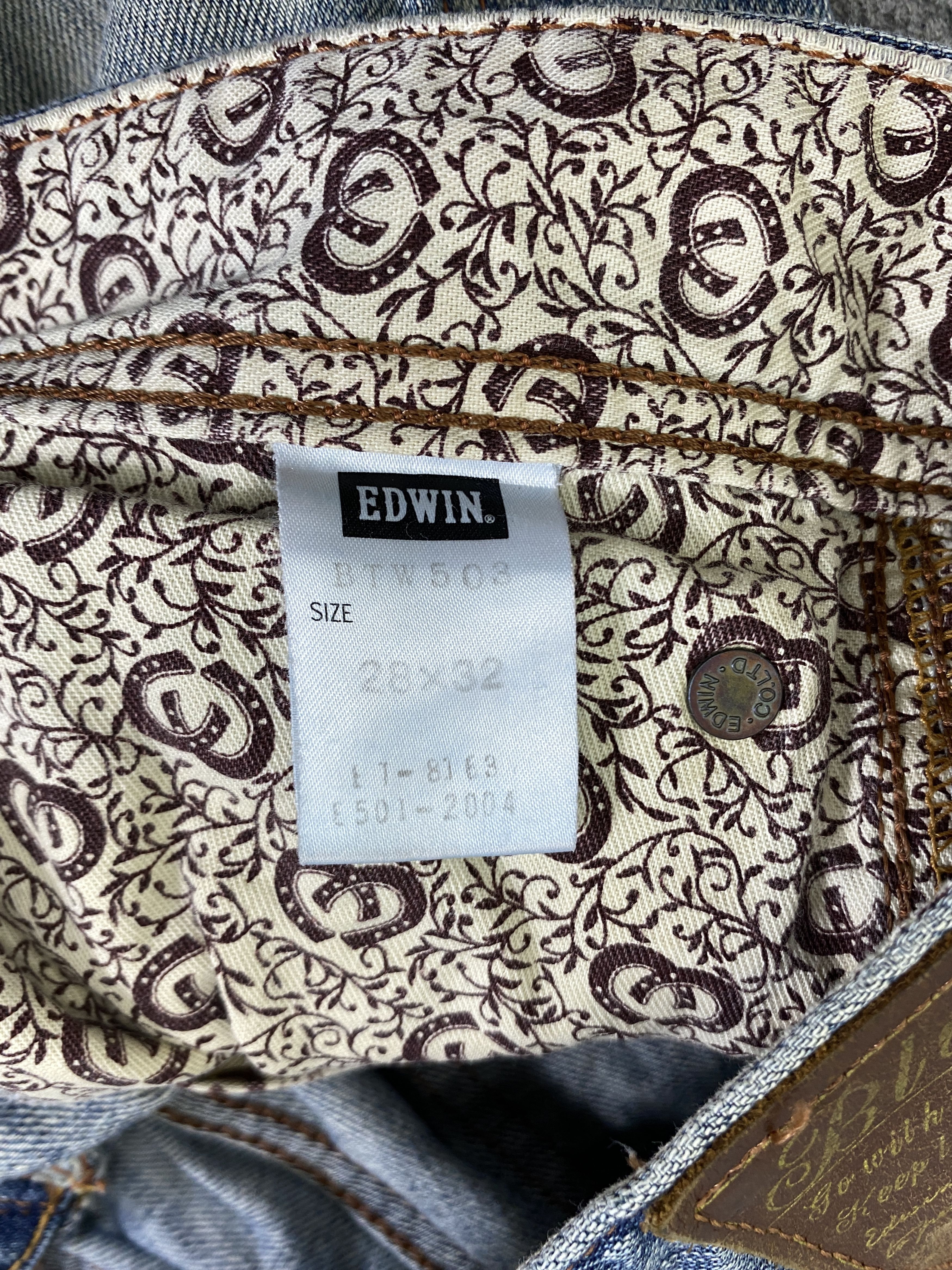 Ed Hardy Faded Blue Vintage Edwin Jeans 30x31.5 Denim - JN3267 Size US 30 / EU 46 - 9 Thumbnail