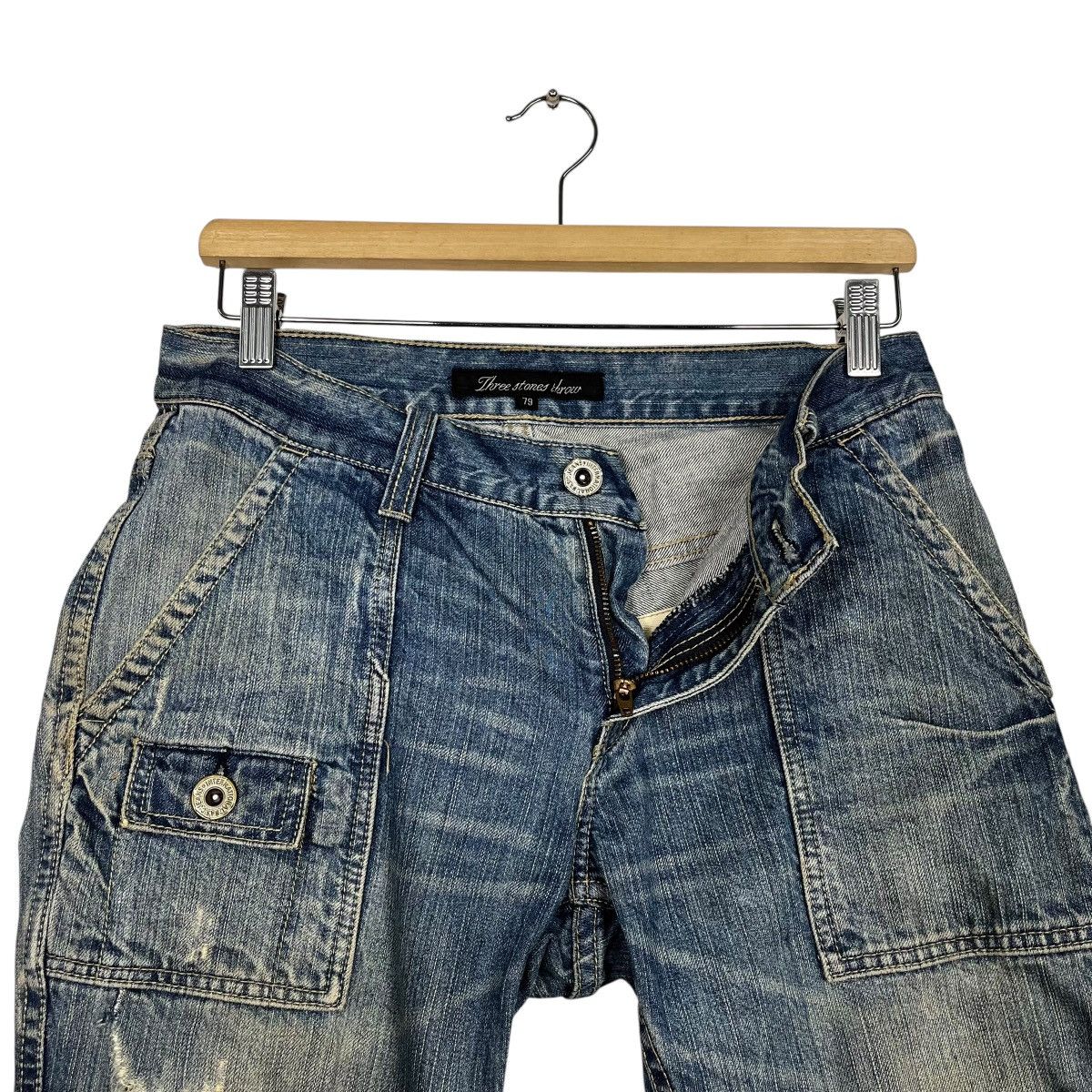 Japanese Brand Vintage Three Stone Throw Distressed Bush Pants Size 30" / US 8 / IT 44 - 14 Thumbnail