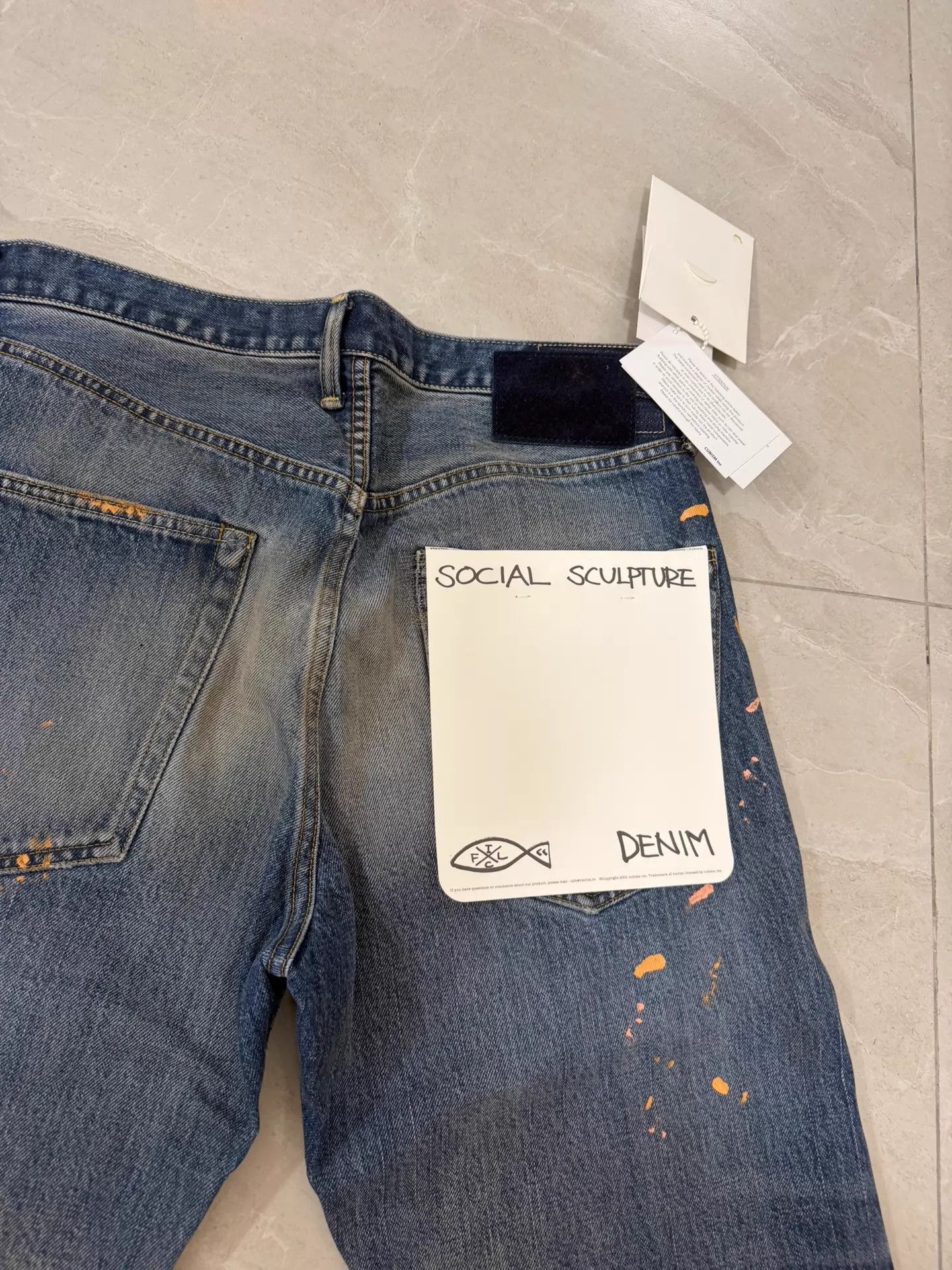Visvim VISVIM 26ss SOCIAL SCULPTURE 01 NARROW Ink Splatter Jeans W34 L28 Size US 34 / EU 50 - 8 Thumbnail