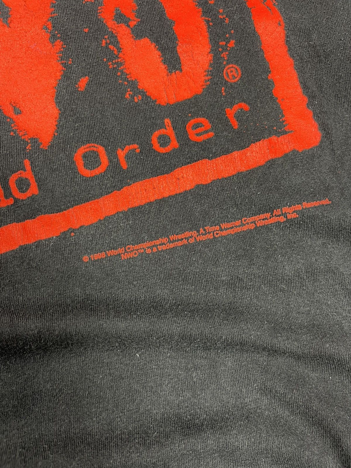 Vintage Vintage 90s NWO New World Order 1998 Wrrstling Faded Tee Size US L / EU 52-54 / 3 - 4 Thumbnail