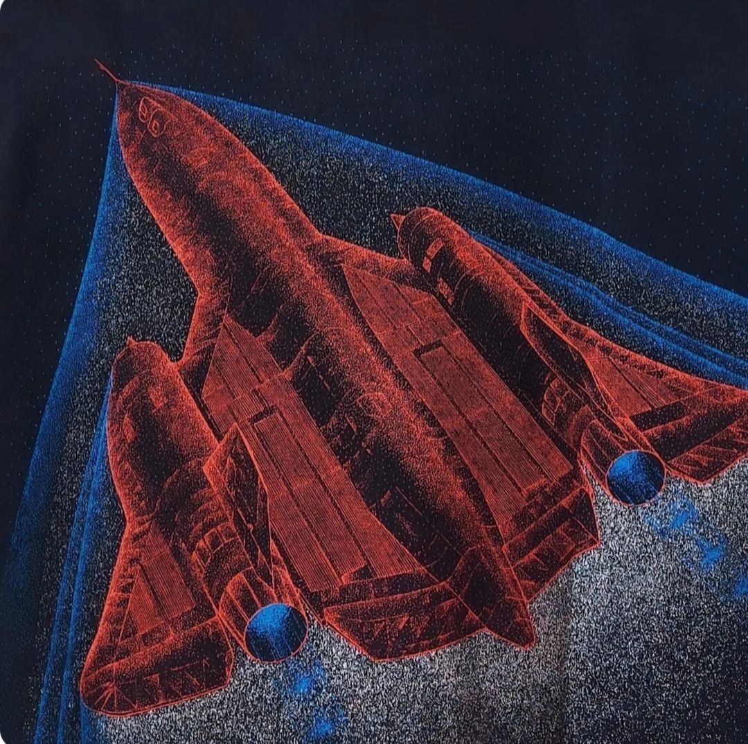 Vintage Vtg 90s SR-71 BLACKBIRD TSHIRT Size US M / EU 48-50 / 2 - 5 Thumbnail