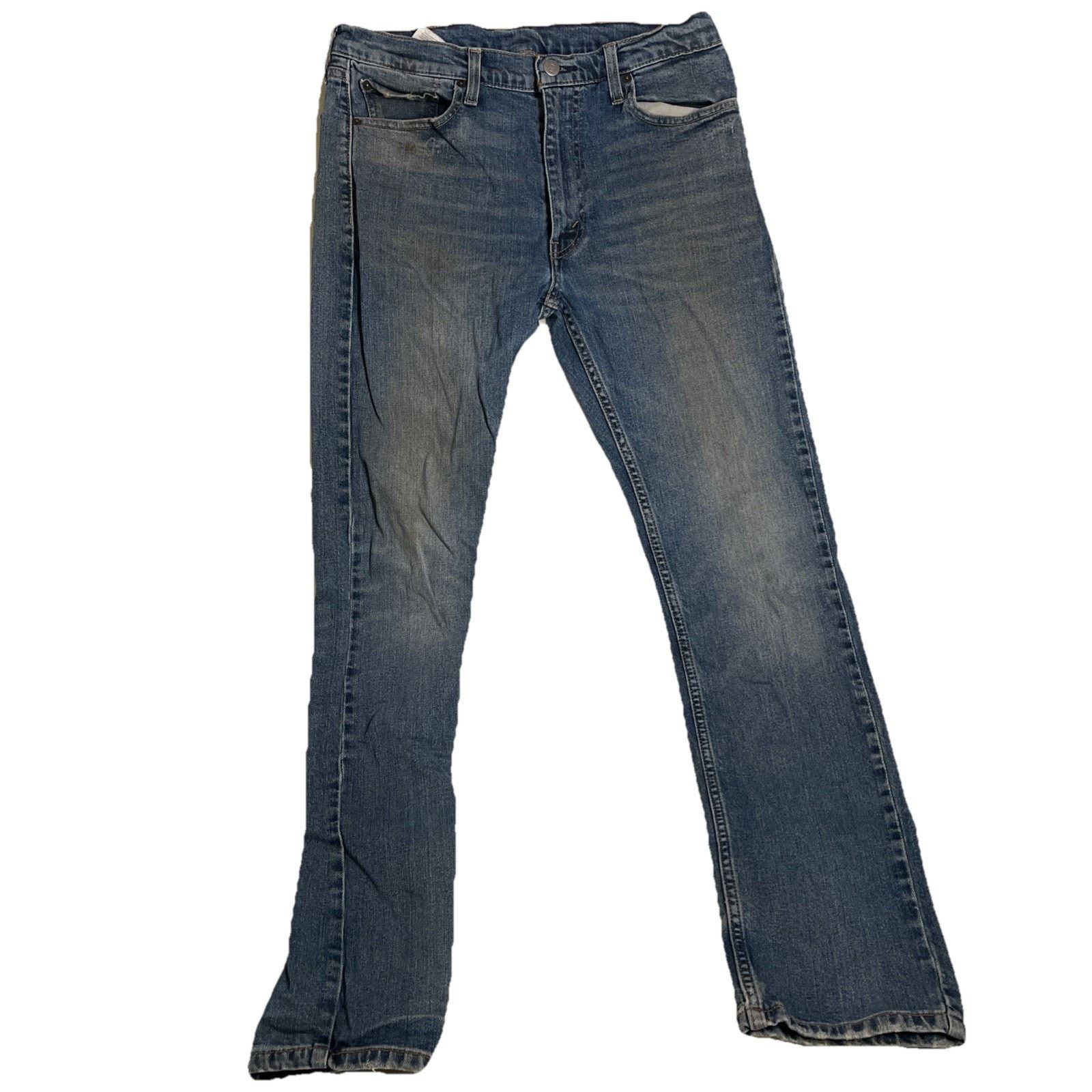 Levi's Levis 513 Jeans Men's 33x32 Blue Slim Straight Stretch Denim Size US 33 - 1 Thumbnail