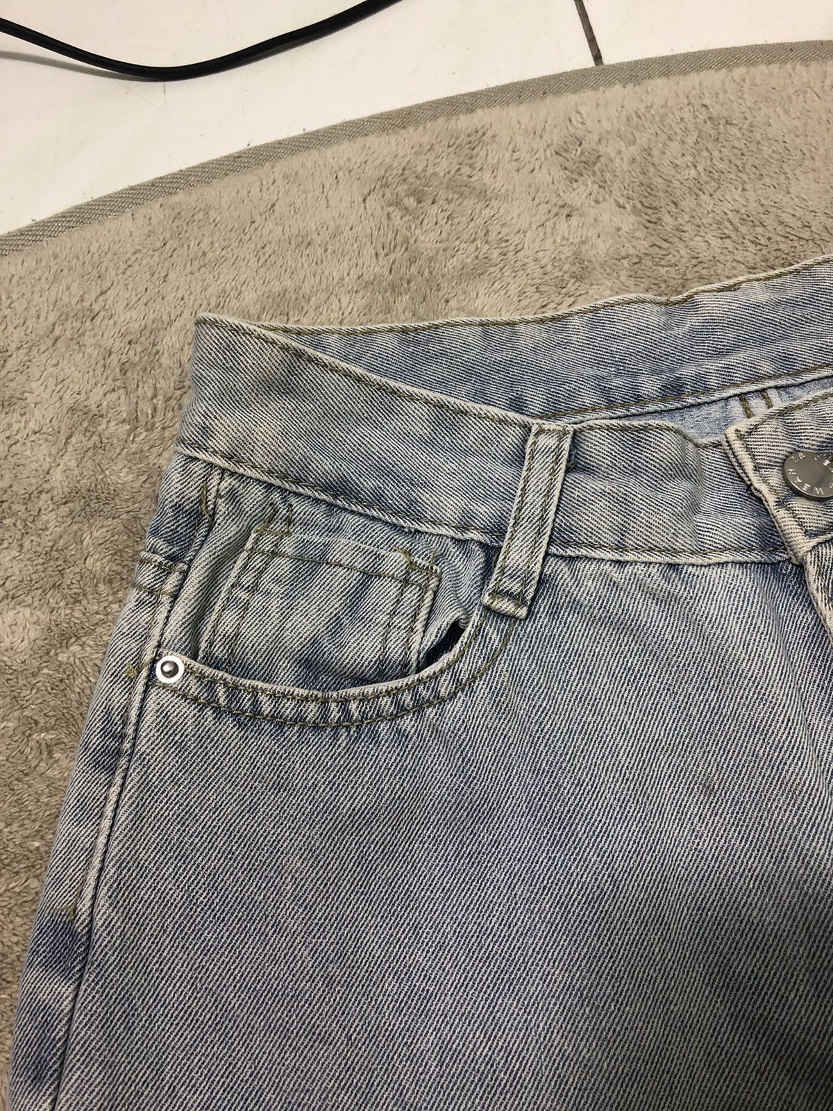 Vintage 🦋 Vintage 90s ZS Jeans Butterfly Silhouettes Straight Denim Size US 29 - 8 Thumbnail