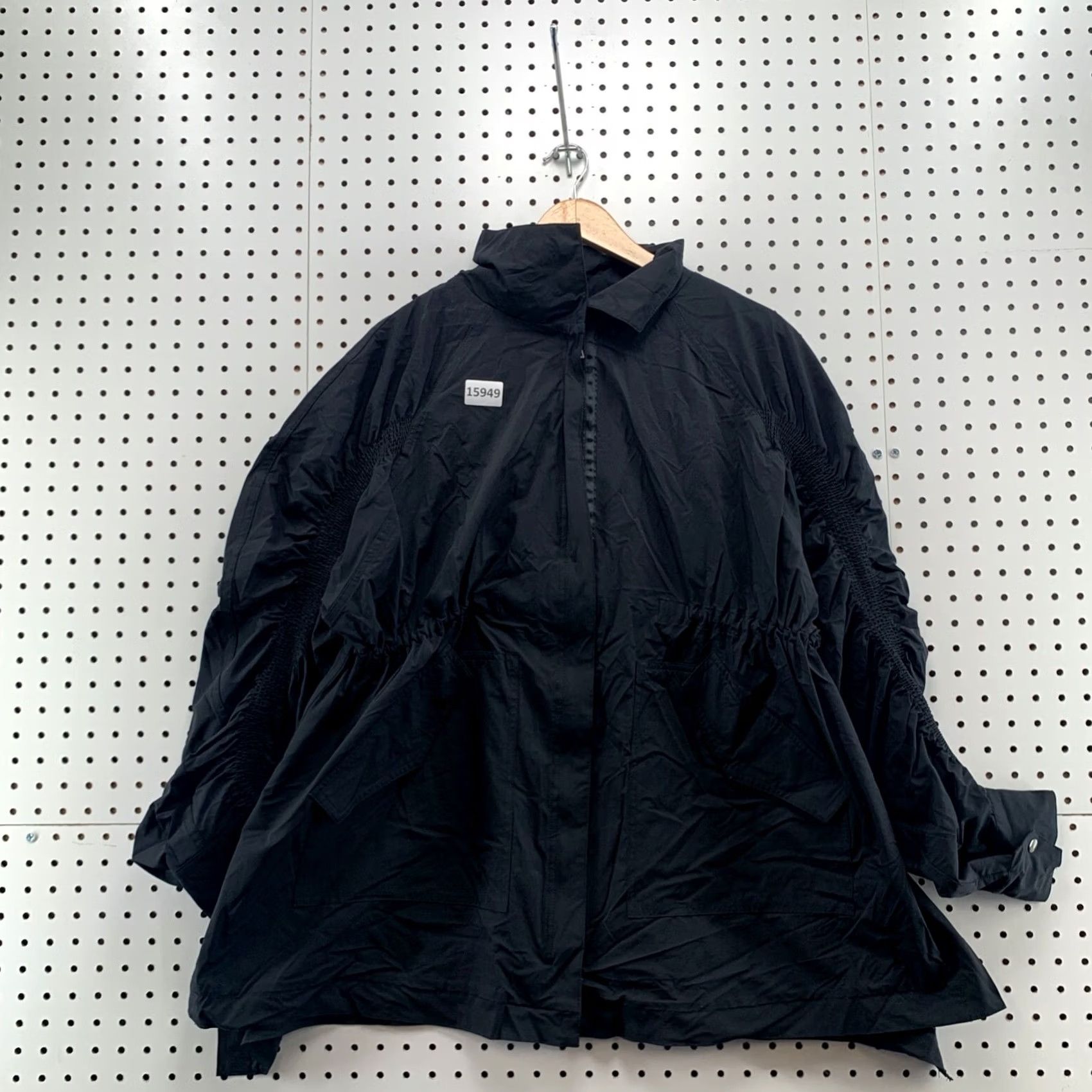 Fabletics FABLETICS PARACHUTE JACKET WOMENS SMALL Black NYLON HOODED WEATHER PROOF Size S / US 4 / IT 40 - 6 Thumbnail