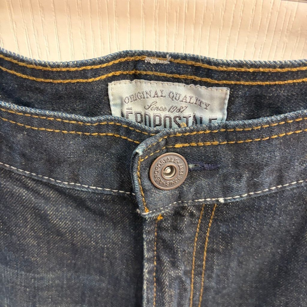 Aeropostale Men's Aeropostale Blue Driggs Slim Bootcut Jeans Waist 38 Size US 38 / EU 54 - 2 Thumbnail