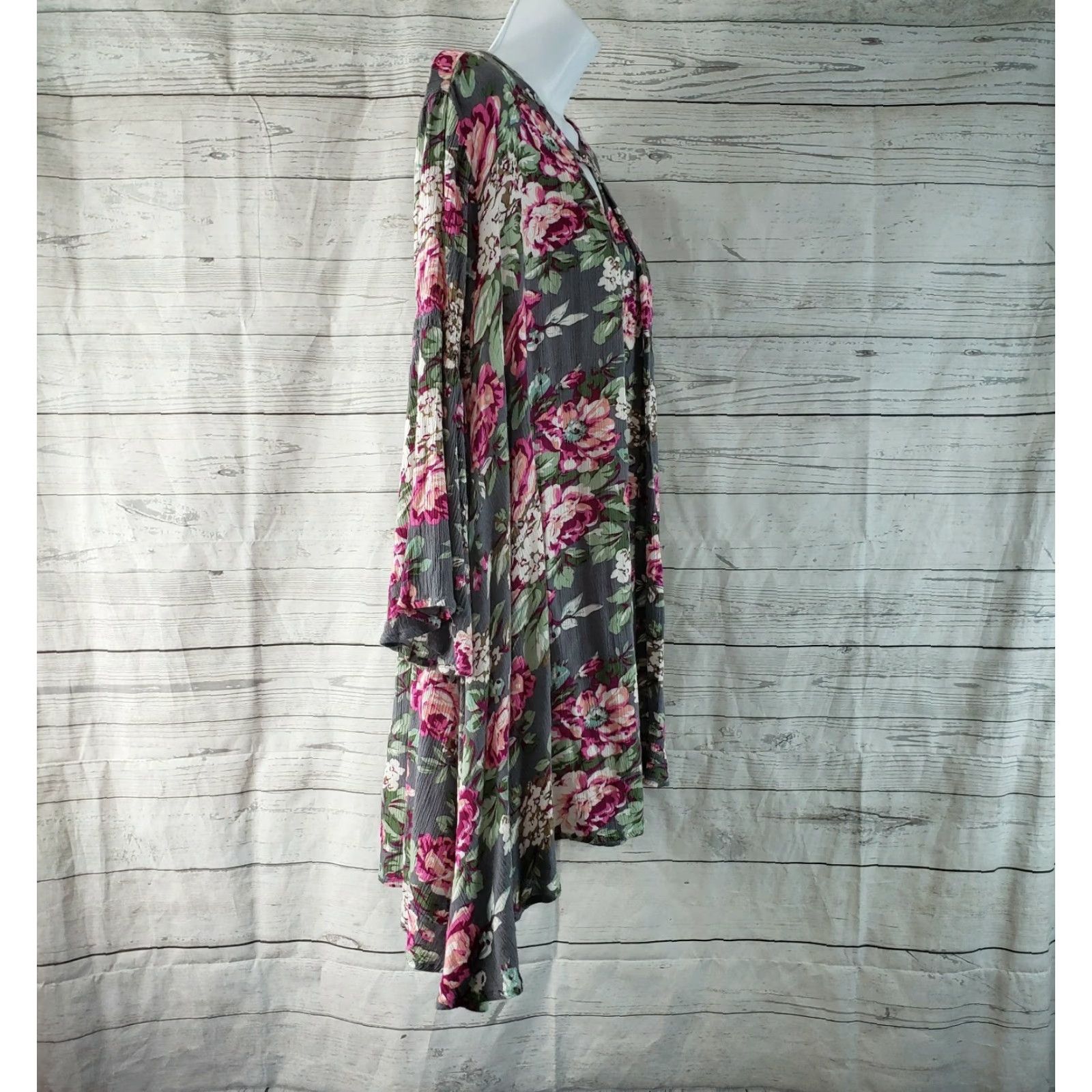 Vintage Umgee Womens Blouse Tunic Size S Pink Floral Cotton Blend Short Length Casual Vintage No Size S / US 4 / IT 40 - 3 Thumbnail