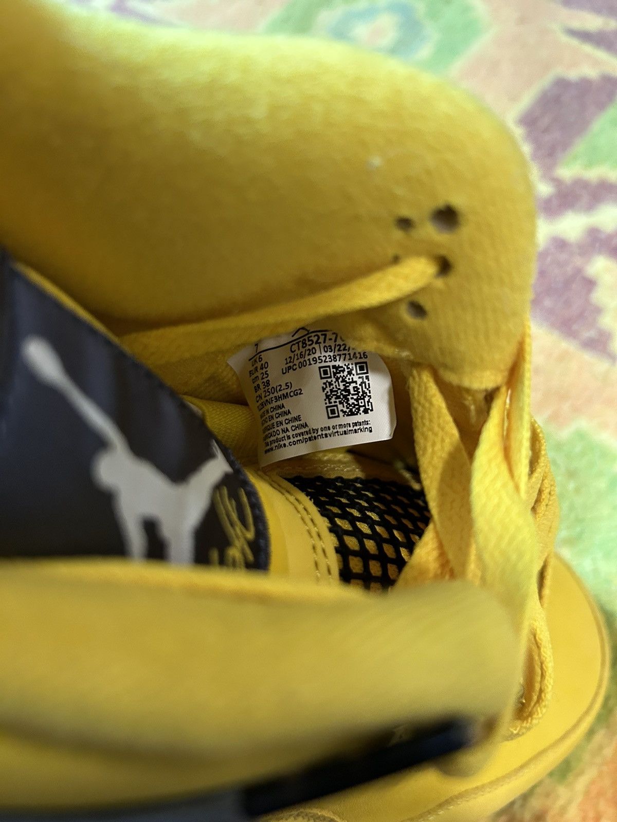Jordan Brand Air Jordan 4 Retro 'Lightning' 2021 Yellow Size US 7 / EU 40 - 4 Thumbnail