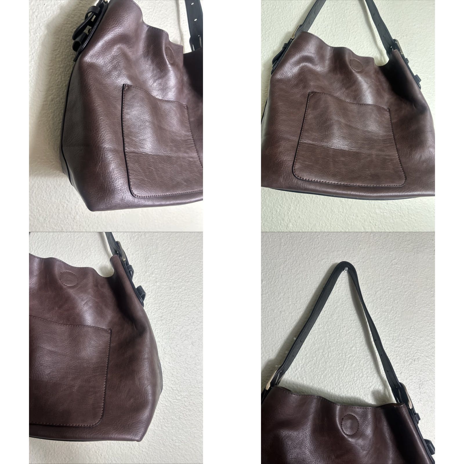 Vintage VINTAGE Unbranded Faux Leather Shoulder Purse Brown 12x11x5 Womens Bag Size ONE SIZE - 9 Thumbnail