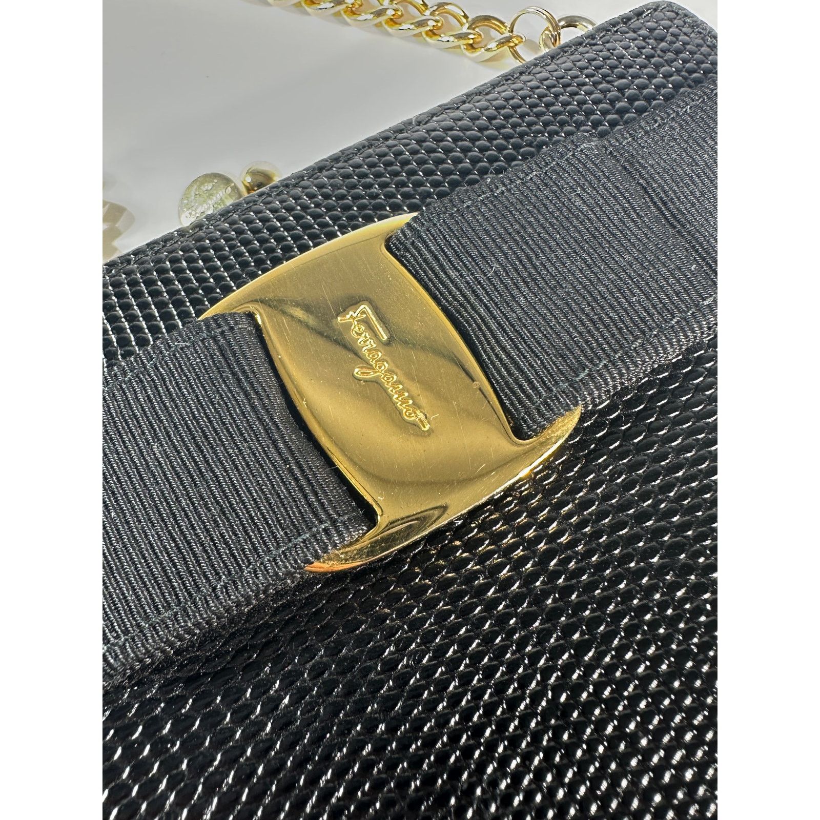 Salvatore Ferragamo SALVATORE FERRAGAMO Vara Bow Kiss Lock Chain Shoulder Bag Size ONE SIZE - 5 Thumbnail