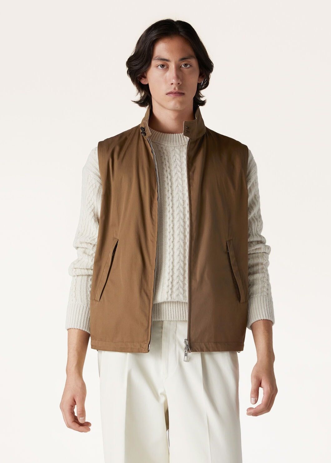 Loro Piana o1w1db10125 FAO0020 Taga Vest in Brown Size US L / EU 52-54 / 3 - 2 Thumbnail