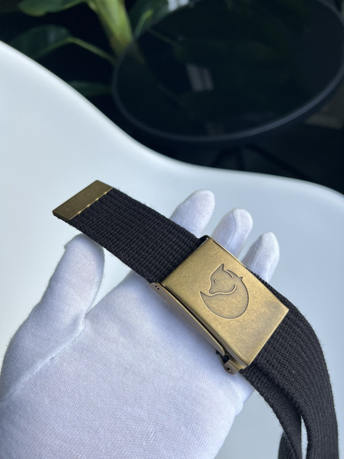 Fjallraven Fjällräven Blue Canvas Belt Brass Buckle Outdoor Gear 115.5 Size ONE SIZE - 4 Thumbnail