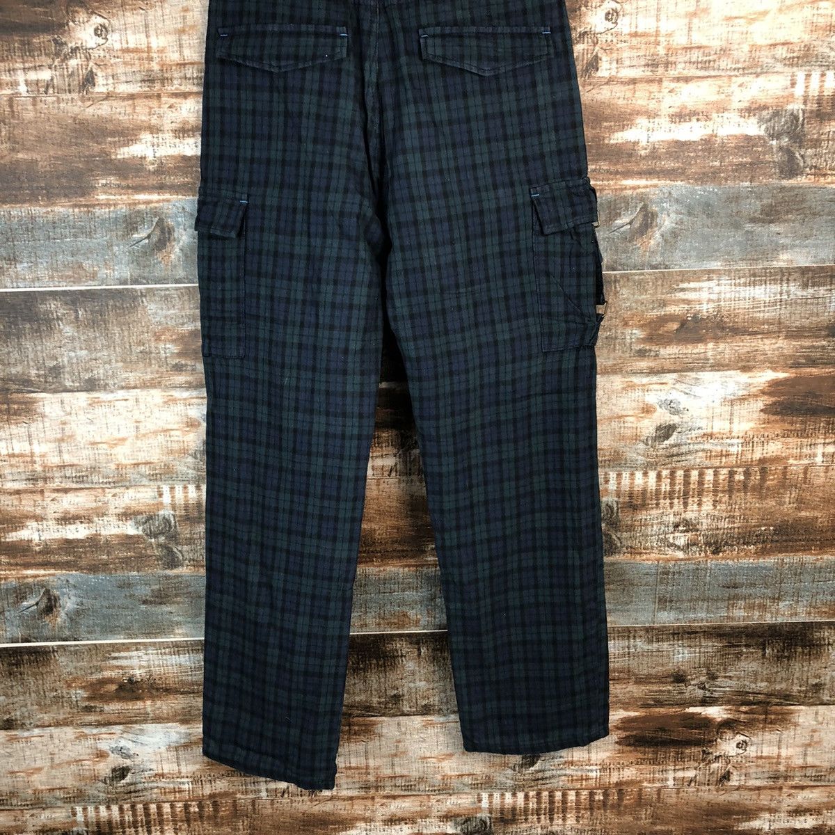 Hang Ten Hang Ten Green Checkred utility tactical Cargo Pants #A1438 Size US 26 / EU 42 - 17 Thumbnail