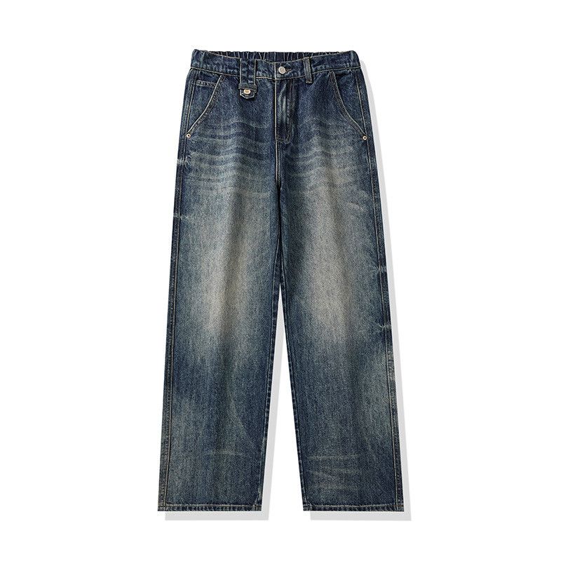 Vintage Men's American Vintage Blue Loose-Fit Straight-Leg Jeans Size US 32 / EU 48 - 1 Thumbnail