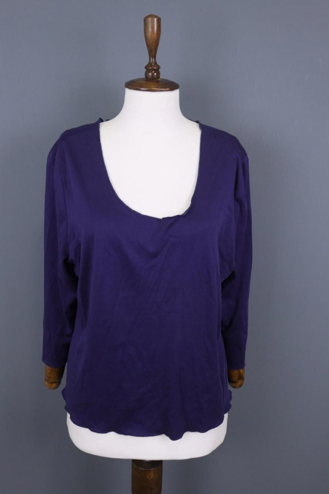 Designer PERUVIAN CONNECTION Purple Pima Shirt Blouse Size XL Size XL / US 12-14 / IT 48-50 - 1 Thumbnail